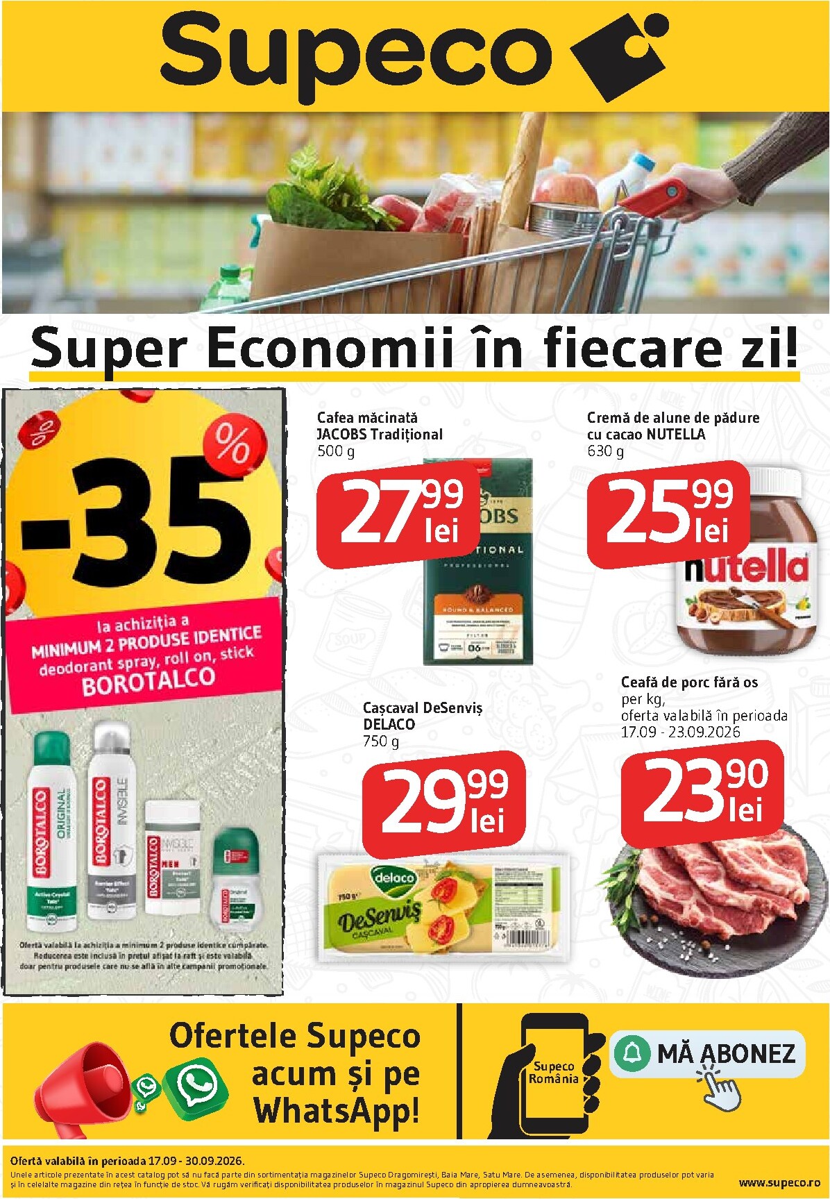 supeco - Pliantele viitoare Supeco valabil de la joi 17.09.2026 până la miercuri 30.09.2026