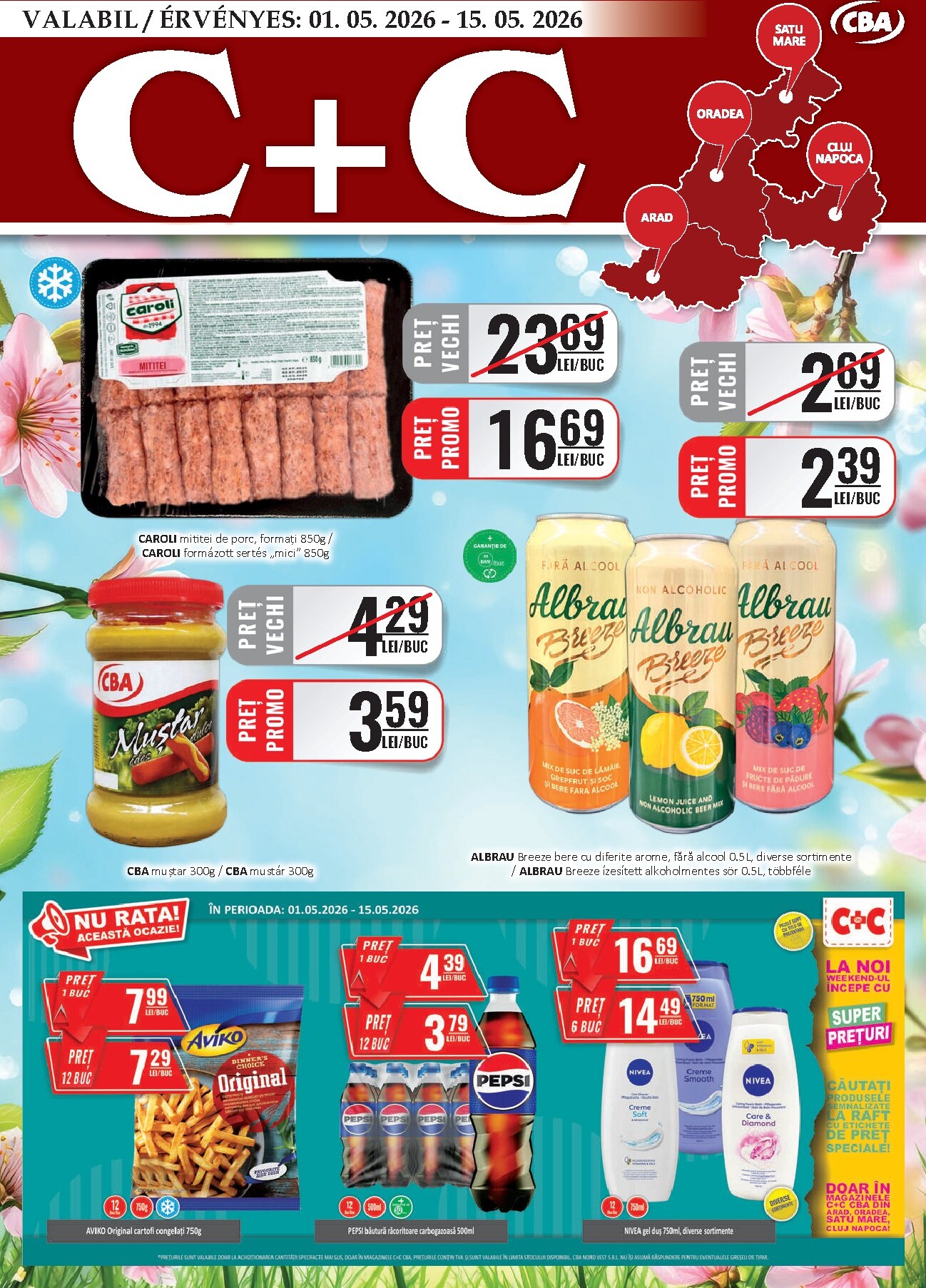 cba - CBA - Cash & Carry pliante pentru săptămâna viitoare de la vineri 01.05.2026 până la vineri 15.05.2026