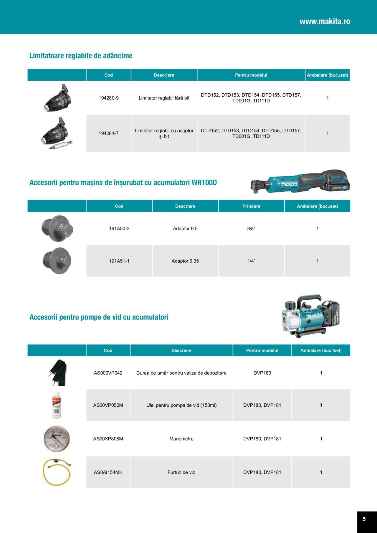 makita - Makita catalog - Accesorii de luni 25.03.2024 - page: 5 makita - Makita catalog - Accesorii de luni 25.03.2024 - page: 5