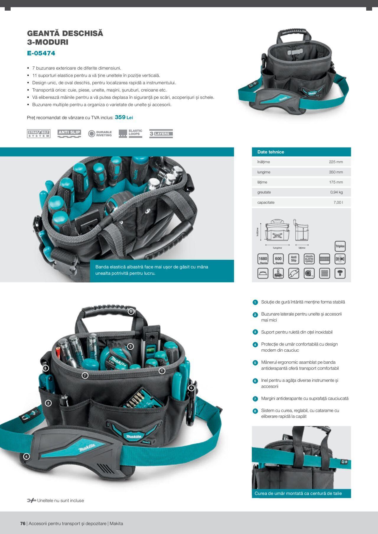 makita - Makita catalog - Accesorii pentru transport si depozitare de luni 06.09.2021 - page: 76 makita - Makita catalog - Accesorii pentru transport si depozitare de luni 06.09.2021 - page: 76