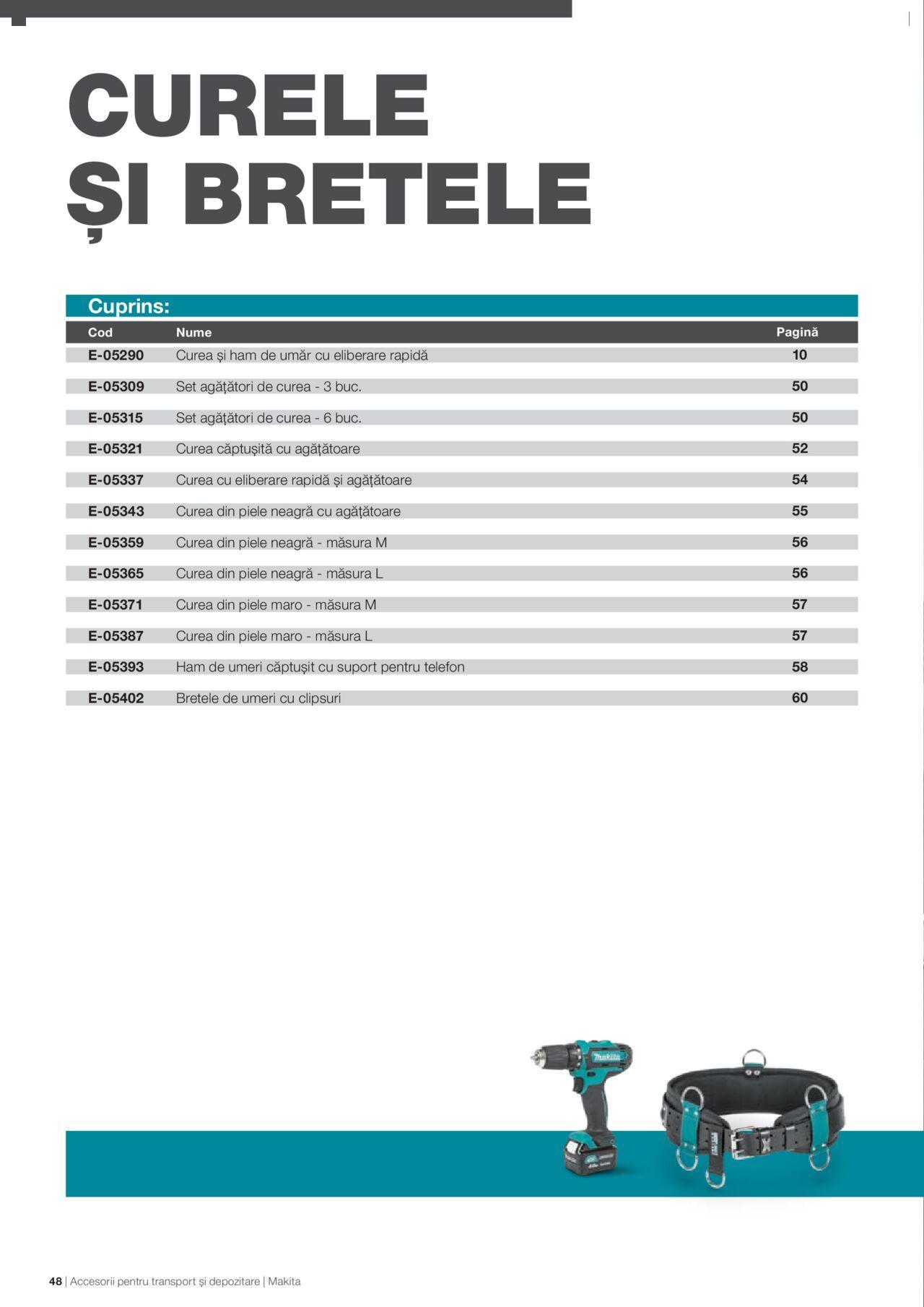 makita - Makita catalog - Accesorii pentru transport si depozitare de luni 06.09.2021 - page: 48 makita - Makita catalog - Accesorii pentru transport si depozitare de luni 06.09.2021 - page: 48