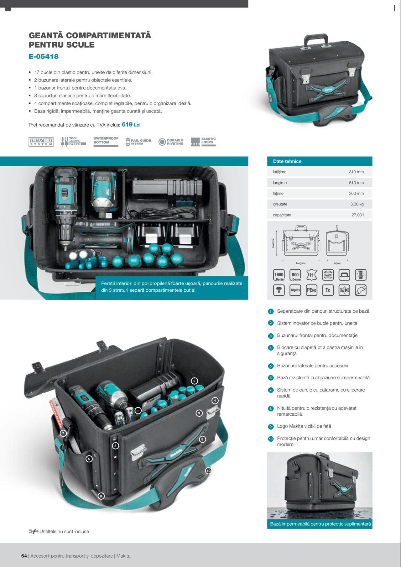 makita - Makita catalog - Accesorii pentru transport si depozitare de luni 06.09.2021 - page: 64 makita - Makita catalog - Accesorii pentru transport si depozitare de luni 06.09.2021 - page: 64