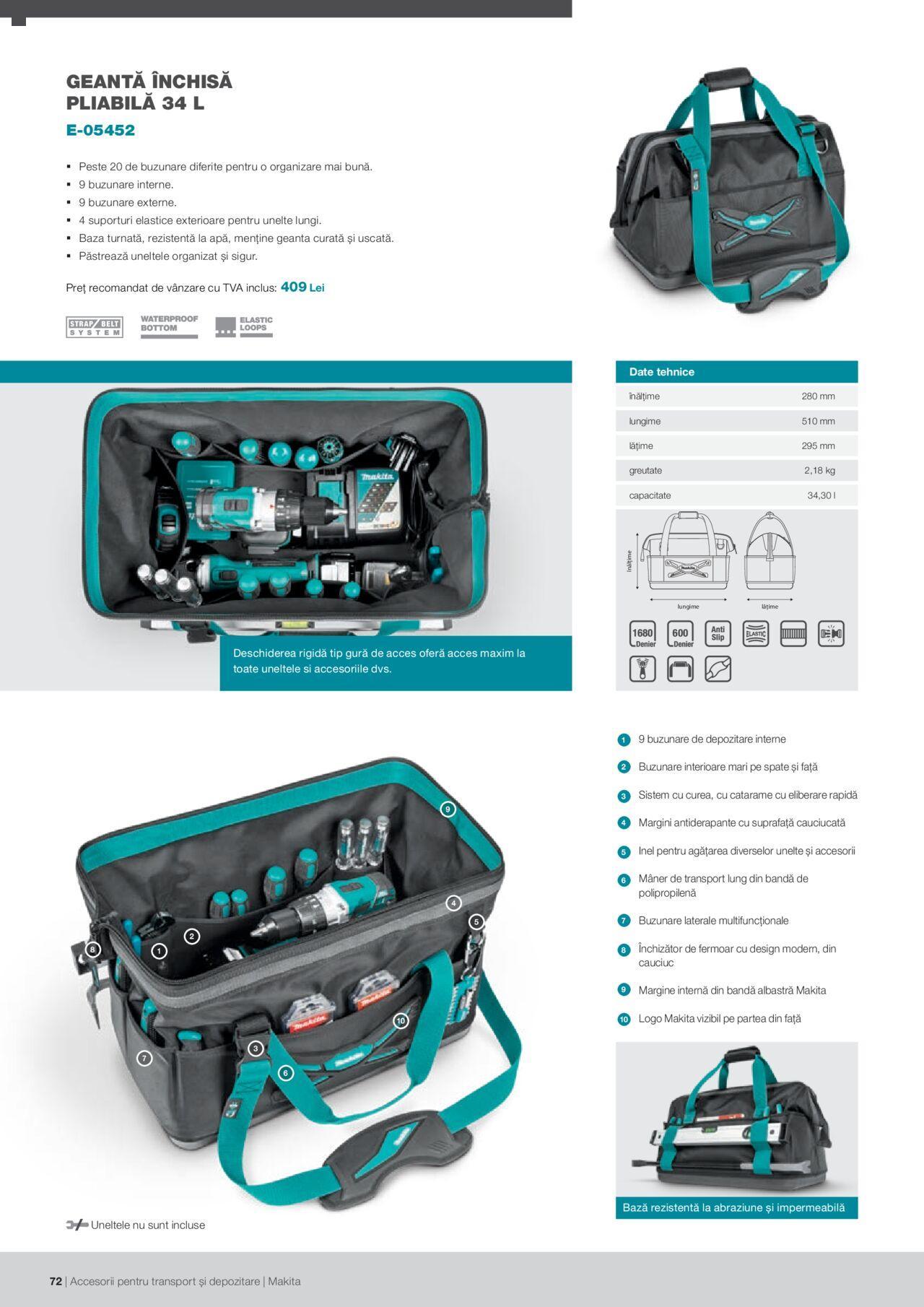 makita - Makita catalog - Accesorii pentru transport si depozitare de luni 06.09.2021 - page: 72 makita - Makita catalog - Accesorii pentru transport si depozitare de luni 06.09.2021 - page: 72