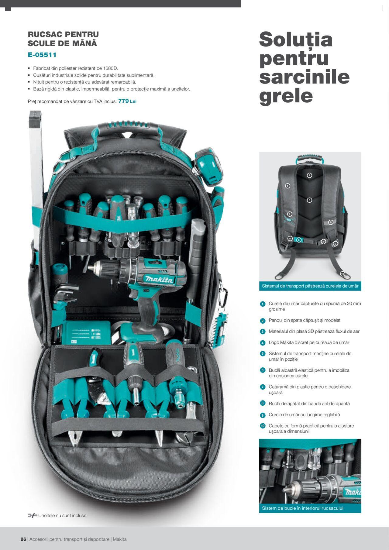 makita - Makita catalog - Accesorii pentru transport si depozitare de luni 06.09.2021 - page: 86 makita - Makita catalog - Accesorii pentru transport si depozitare de luni 06.09.2021 - page: 86