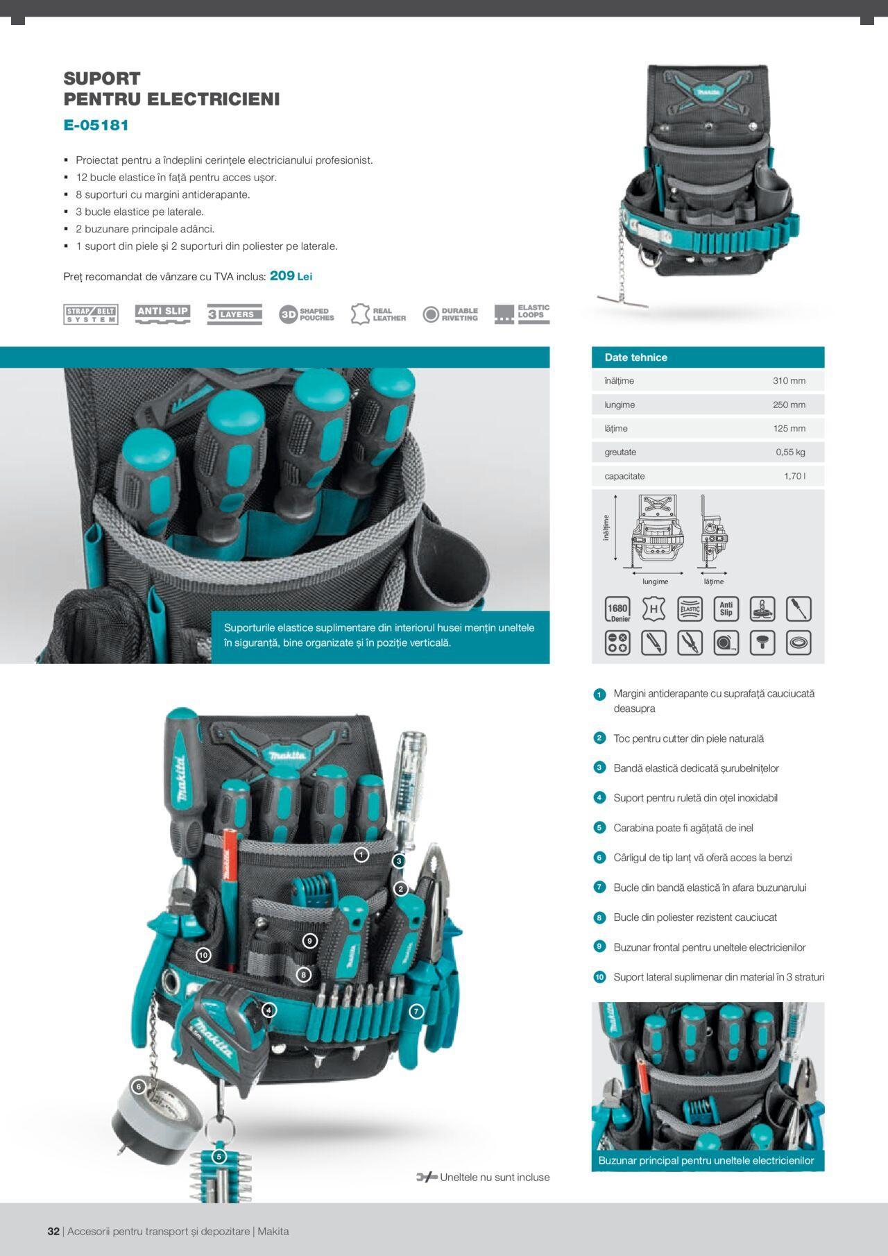 makita - Makita catalog - Accesorii pentru transport si depozitare de luni 06.09.2021 - page: 32 makita - Makita catalog - Accesorii pentru transport si depozitare de luni 06.09.2021 - page: 32
