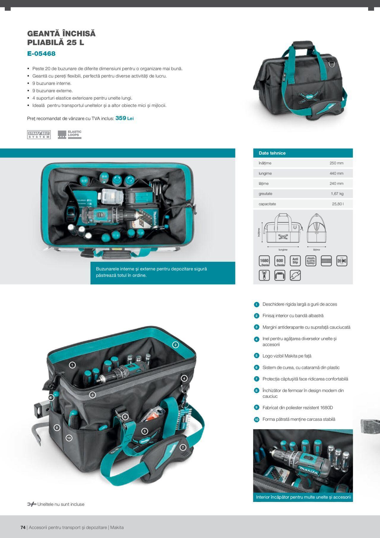 makita - Makita catalog - Accesorii pentru transport si depozitare de luni 06.09.2021 - page: 74 makita - Makita catalog - Accesorii pentru transport si depozitare de luni 06.09.2021 - page: 74