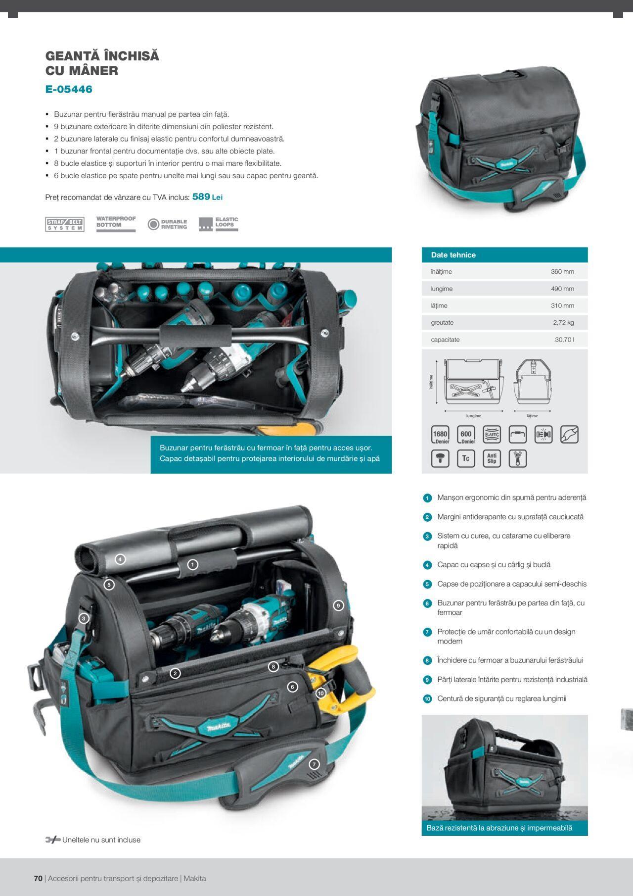 makita - Makita catalog - Accesorii pentru transport si depozitare de luni 06.09.2021 - page: 70 makita - Makita catalog - Accesorii pentru transport si depozitare de luni 06.09.2021 - page: 70