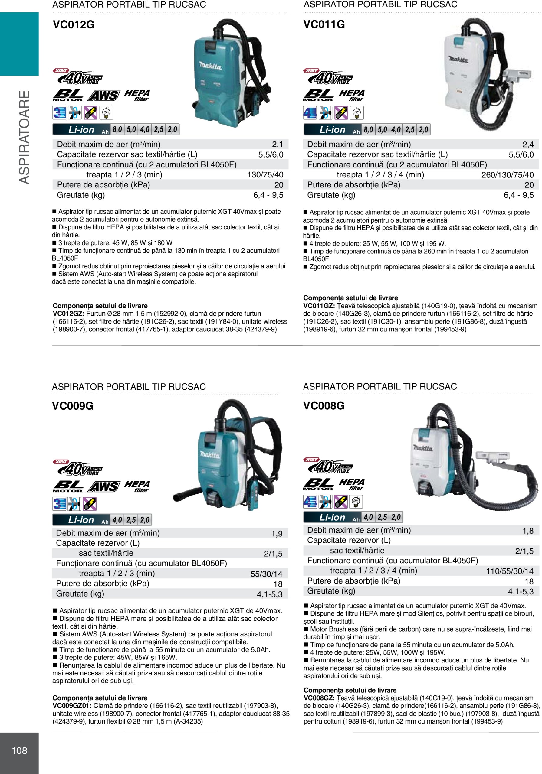 makita - Catalog Makita - Catalog Mașini Profesionale 2025 valabil din 01.01. - 31.12. - page: 108 makita - Catalog Makita - Catalog Mașini Profesionale 2025 valabil din 01.01. - 31.12. - page: 108