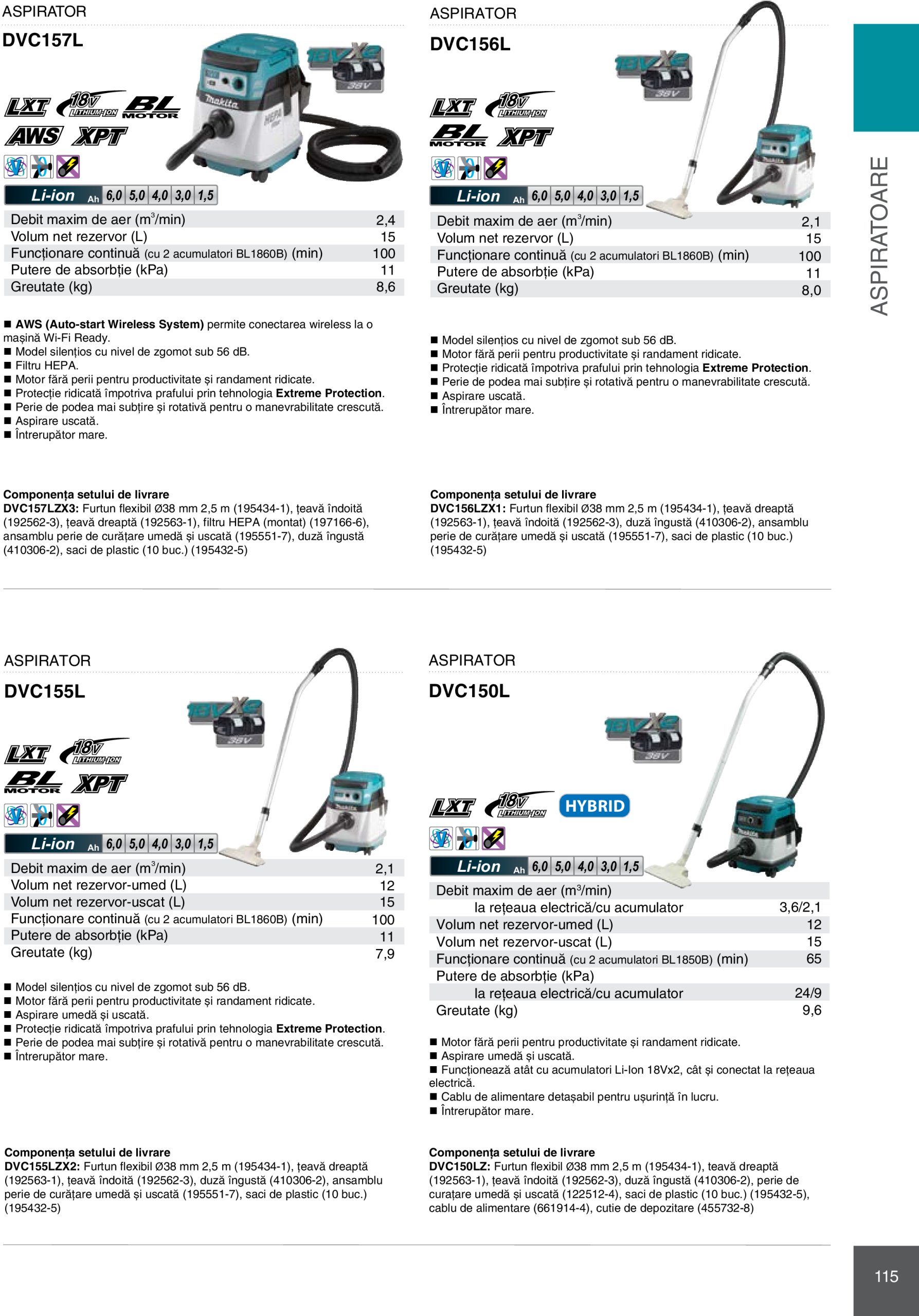 makita - Catalog Makita - Catalog Mașini Profesionale 2025 valabil din 01.01. - 31.12. - page: 115 makita - Catalog Makita - Catalog Mașini Profesionale 2025 valabil din 01.01. - 31.12. - page: 115