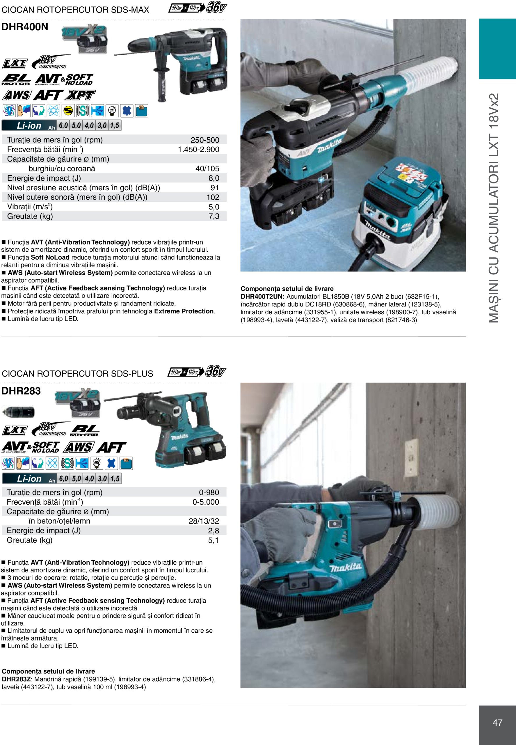 makita - Catalog Makita - Catalog Mașini Profesionale 2025 valabil din 01.01. - 31.12. - page: 47 makita - Catalog Makita - Catalog Mașini Profesionale 2025 valabil din 01.01. - 31.12. - page: 47