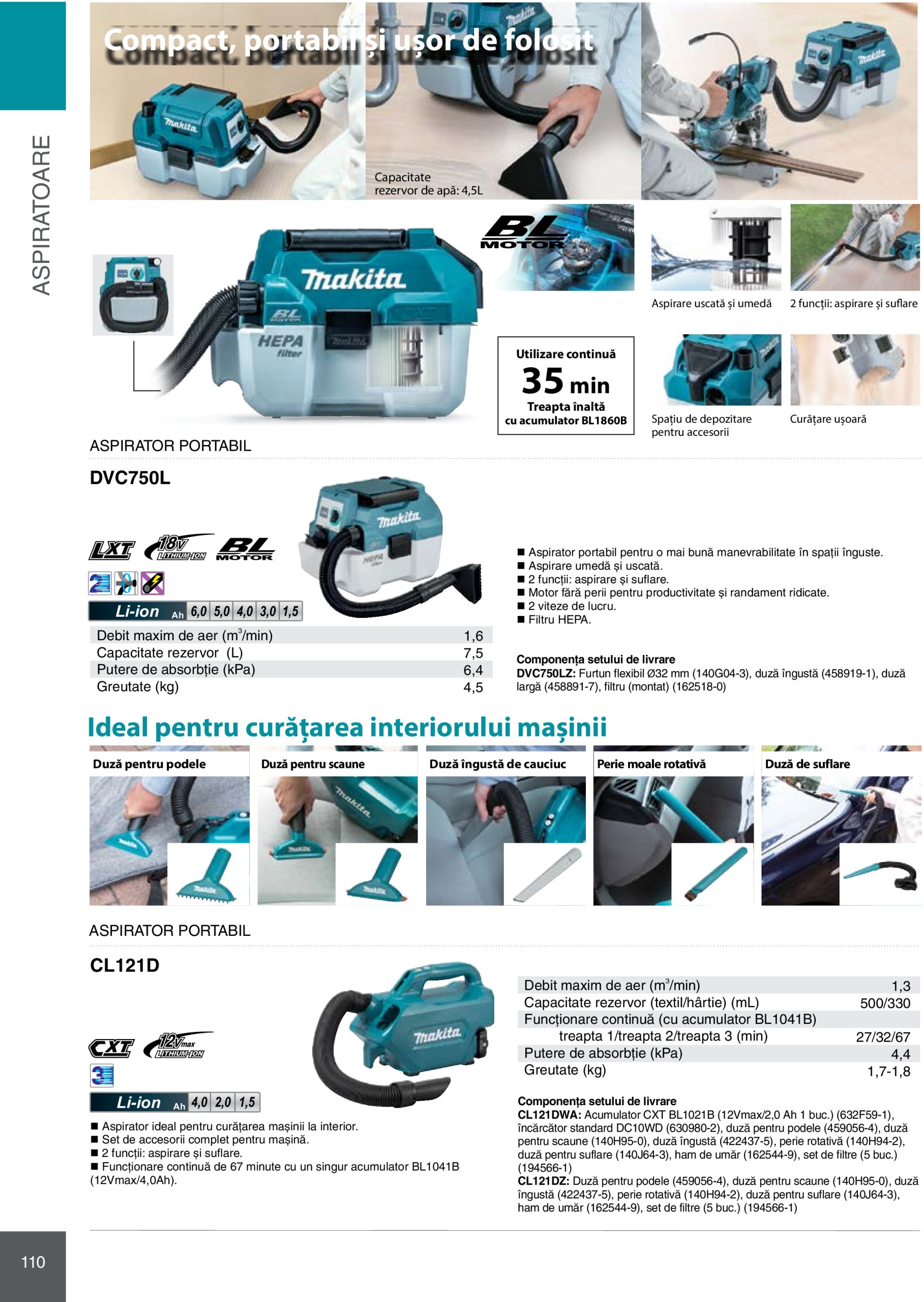 makita - Catalog Makita - Catalog Mașini Profesionale 2025 valabil din 01.01. - 31.12. - page: 110 makita - Catalog Makita - Catalog Mașini Profesionale 2025 valabil din 01.01. - 31.12. - page: 110