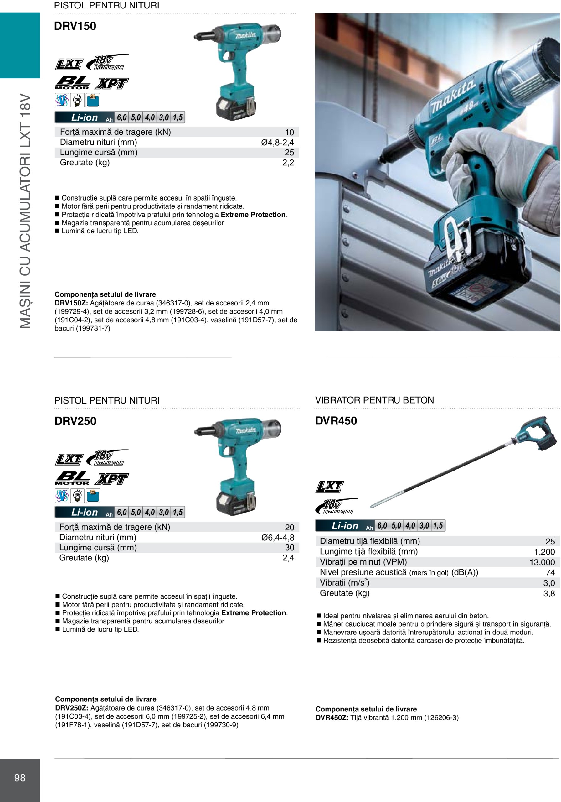 makita - Catalog Makita - Catalog Mașini Profesionale 2025 valabil din 01.01. - 31.12. - page: 98 makita - Catalog Makita - Catalog Mașini Profesionale 2025 valabil din 01.01. - 31.12. - page: 98