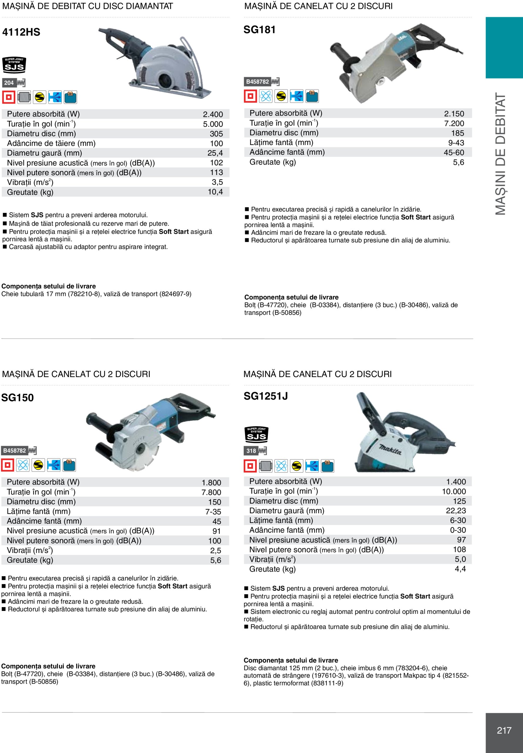 makita - Catalog Makita - Catalog Mașini Profesionale 2025 valabil din 01.01. - 31.12. - page: 217 makita - Catalog Makita - Catalog Mașini Profesionale 2025 valabil din 01.01. - 31.12. - page: 217