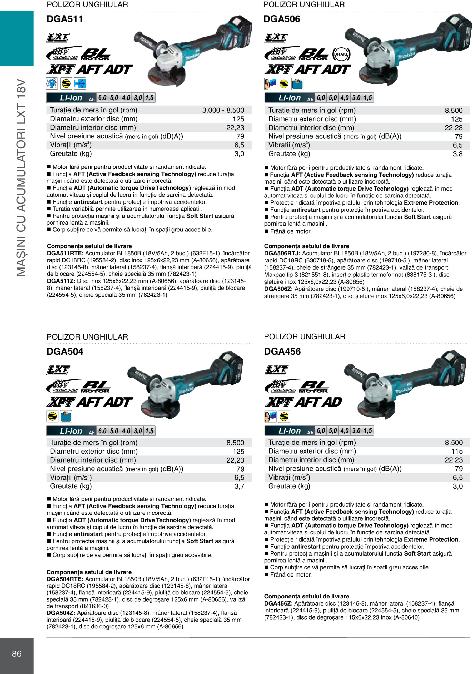 makita - Catalog Makita - Catalog Mașini Profesionale 2025 valabil din 01.01. - 31.12. - page: 86 makita - Catalog Makita - Catalog Mașini Profesionale 2025 valabil din 01.01. - 31.12. - page: 86