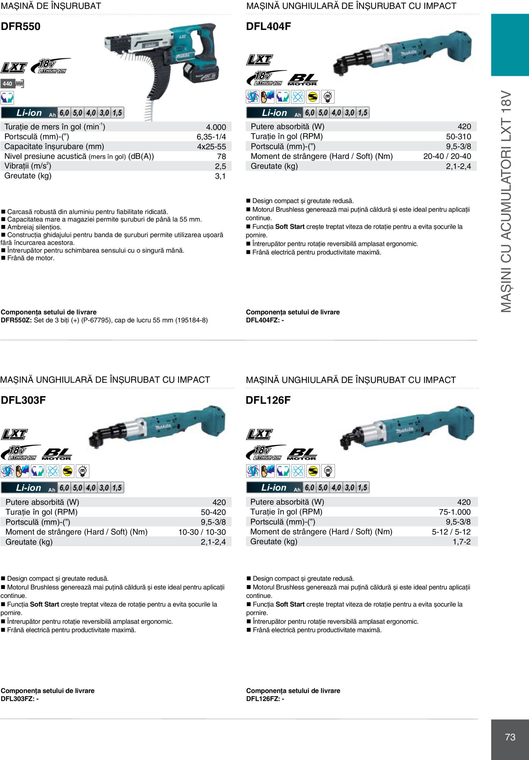 makita - Catalog Makita - Catalog Mașini Profesionale 2025 valabil din 01.01. - 31.12. - page: 73 makita - Catalog Makita - Catalog Mașini Profesionale 2025 valabil din 01.01. - 31.12. - page: 73