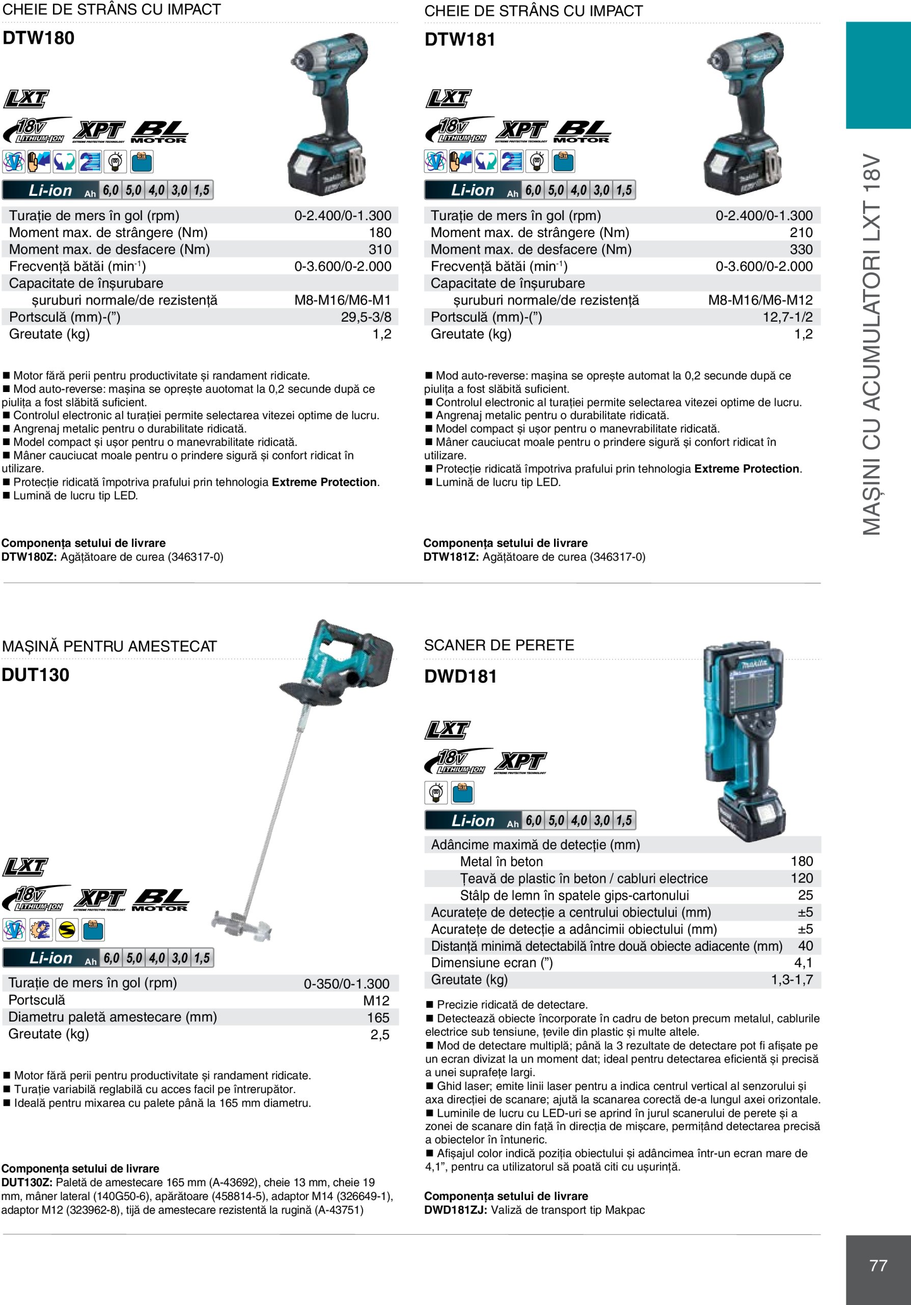 makita - Catalog Makita - Catalog Mașini Profesionale 2025 valabil din 01.01. - 31.12. - page: 77 makita - Catalog Makita - Catalog Mașini Profesionale 2025 valabil din 01.01. - 31.12. - page: 77