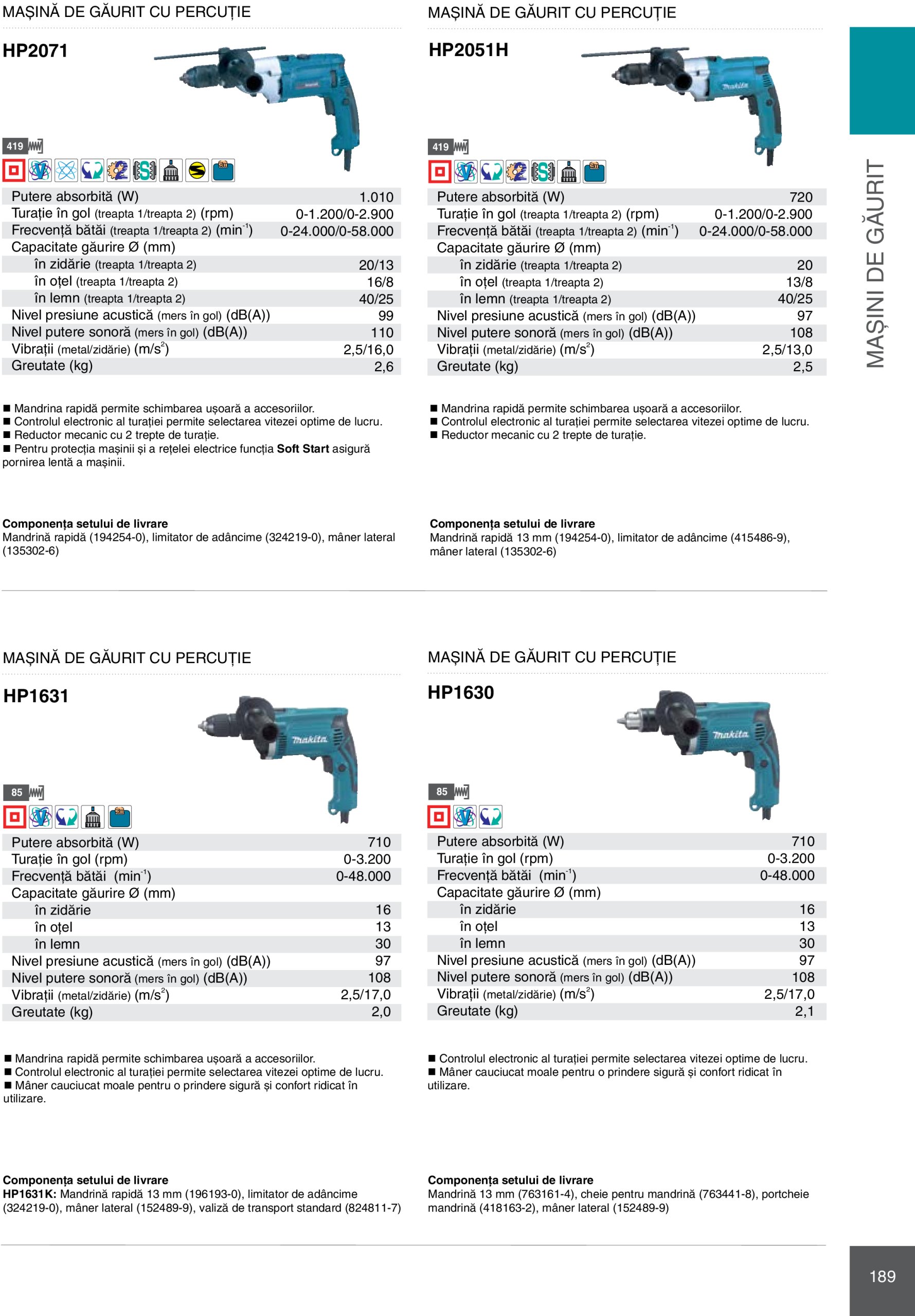 makita - Catalog Makita - Catalog Mașini Profesionale 2025 valabil din 01.01. - 31.12. - page: 189 makita - Catalog Makita - Catalog Mașini Profesionale 2025 valabil din 01.01. - 31.12. - page: 189