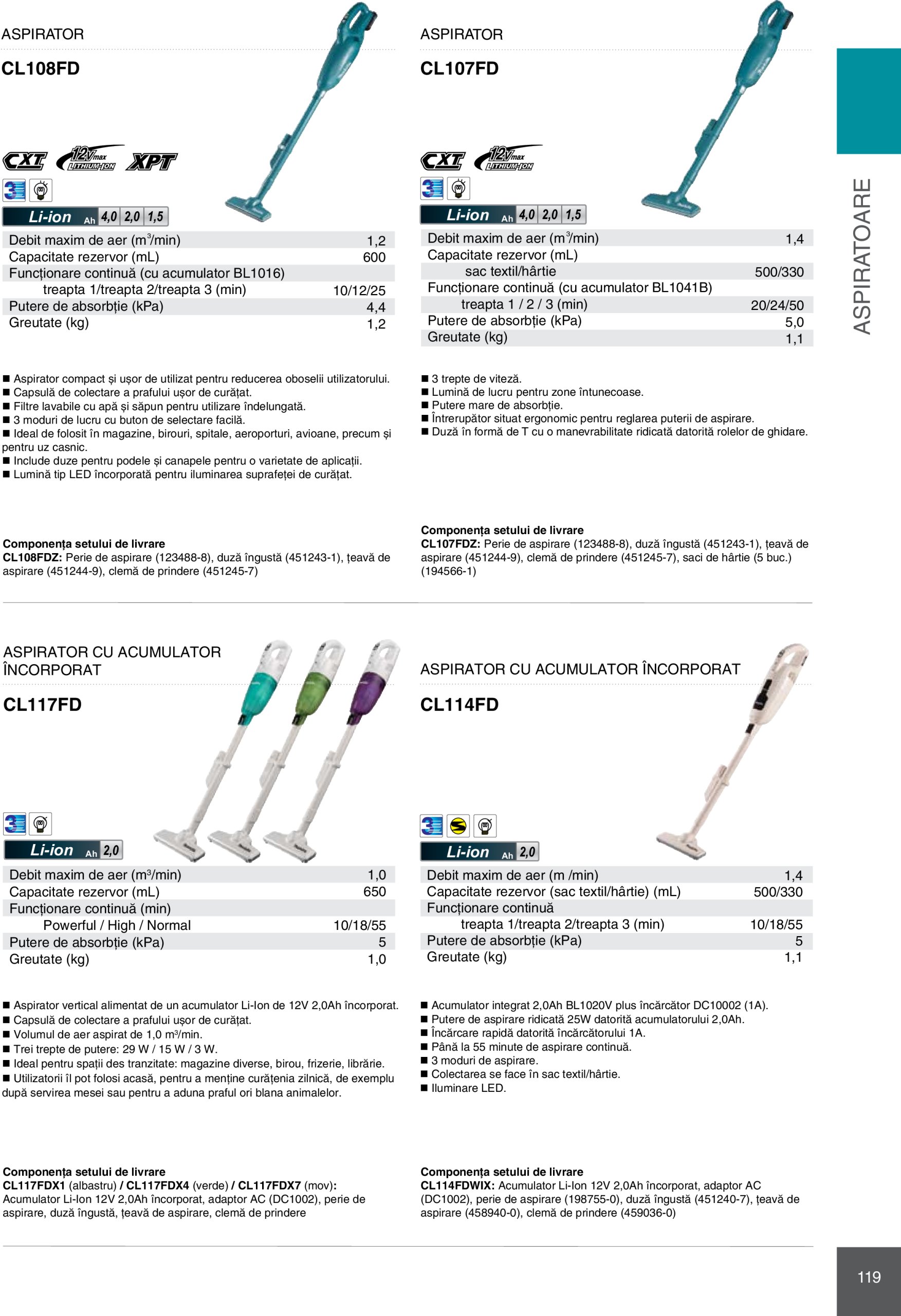 makita - Catalog Makita - Catalog Mașini Profesionale 2025 valabil din 01.01. - 31.12. - page: 119 makita - Catalog Makita - Catalog Mașini Profesionale 2025 valabil din 01.01. - 31.12. - page: 119