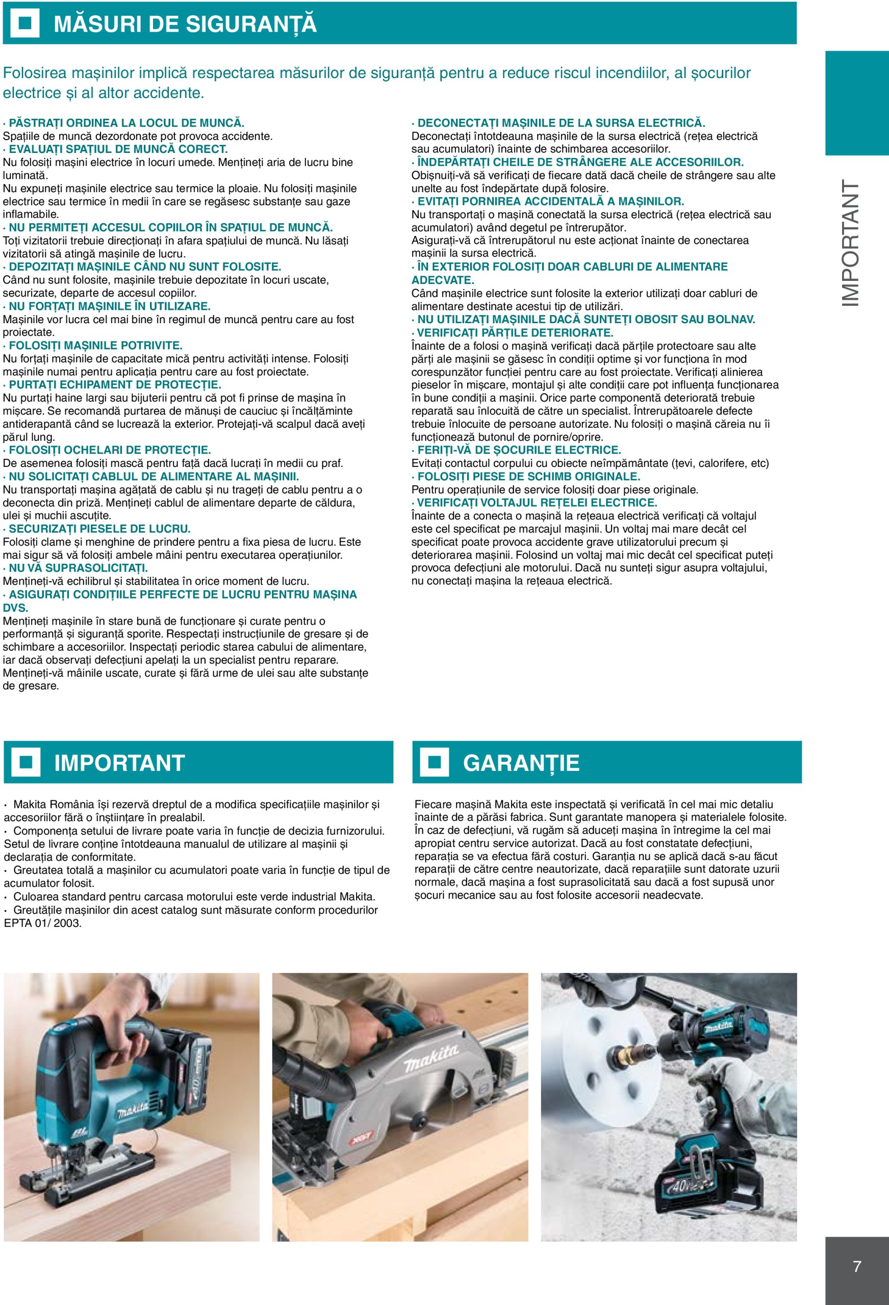 makita - Catalog Makita - Catalog Mașini Profesionale 2025 valabil din 01.01. - 31.12. - page: 7 makita - Catalog Makita - Catalog Mașini Profesionale 2025 valabil din 01.01. - 31.12. - page: 7