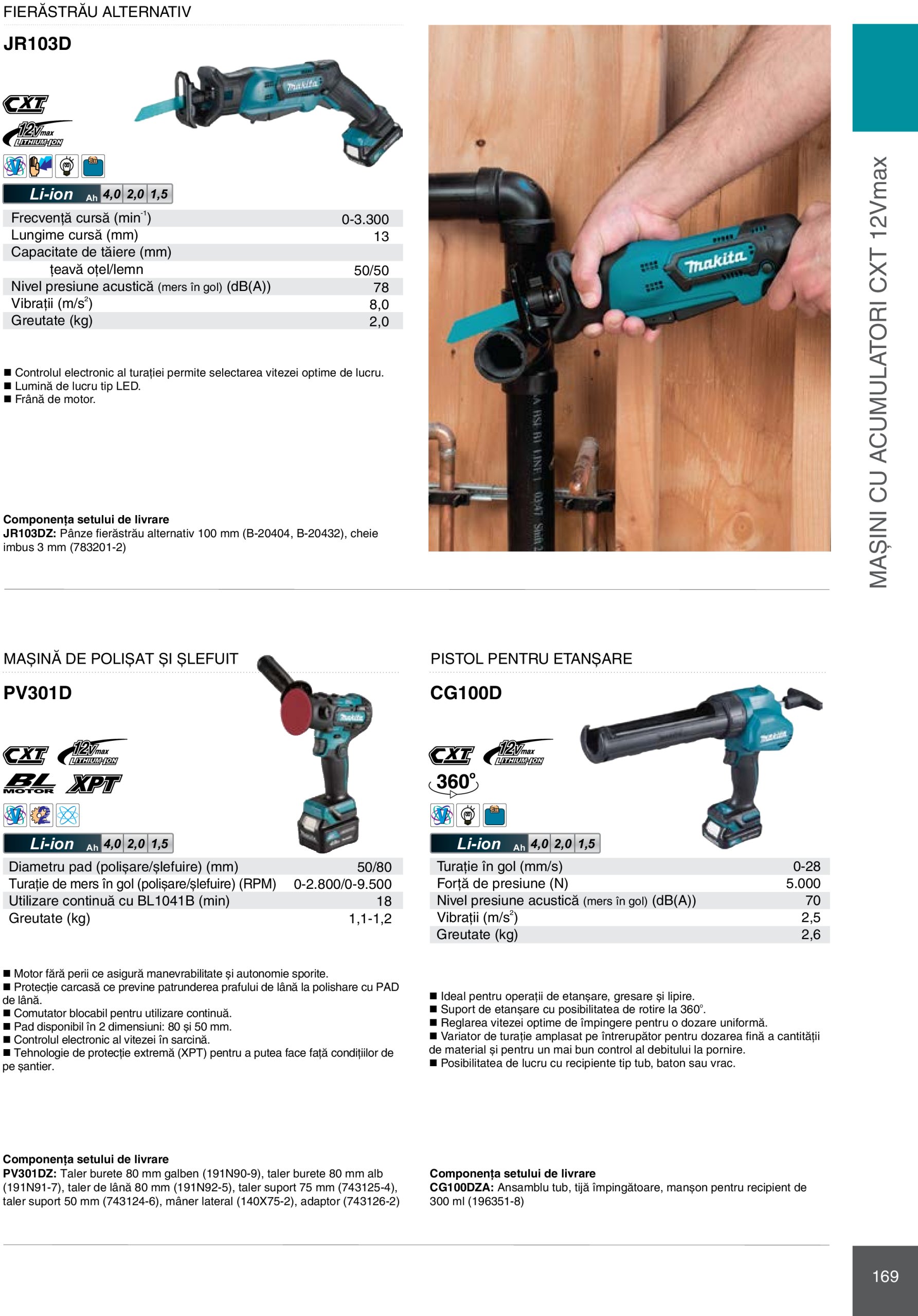 makita - Catalog Makita - Catalog Mașini Profesionale 2025 valabil din 01.01. - 31.12. - page: 169 makita - Catalog Makita - Catalog Mașini Profesionale 2025 valabil din 01.01. - 31.12. - page: 169
