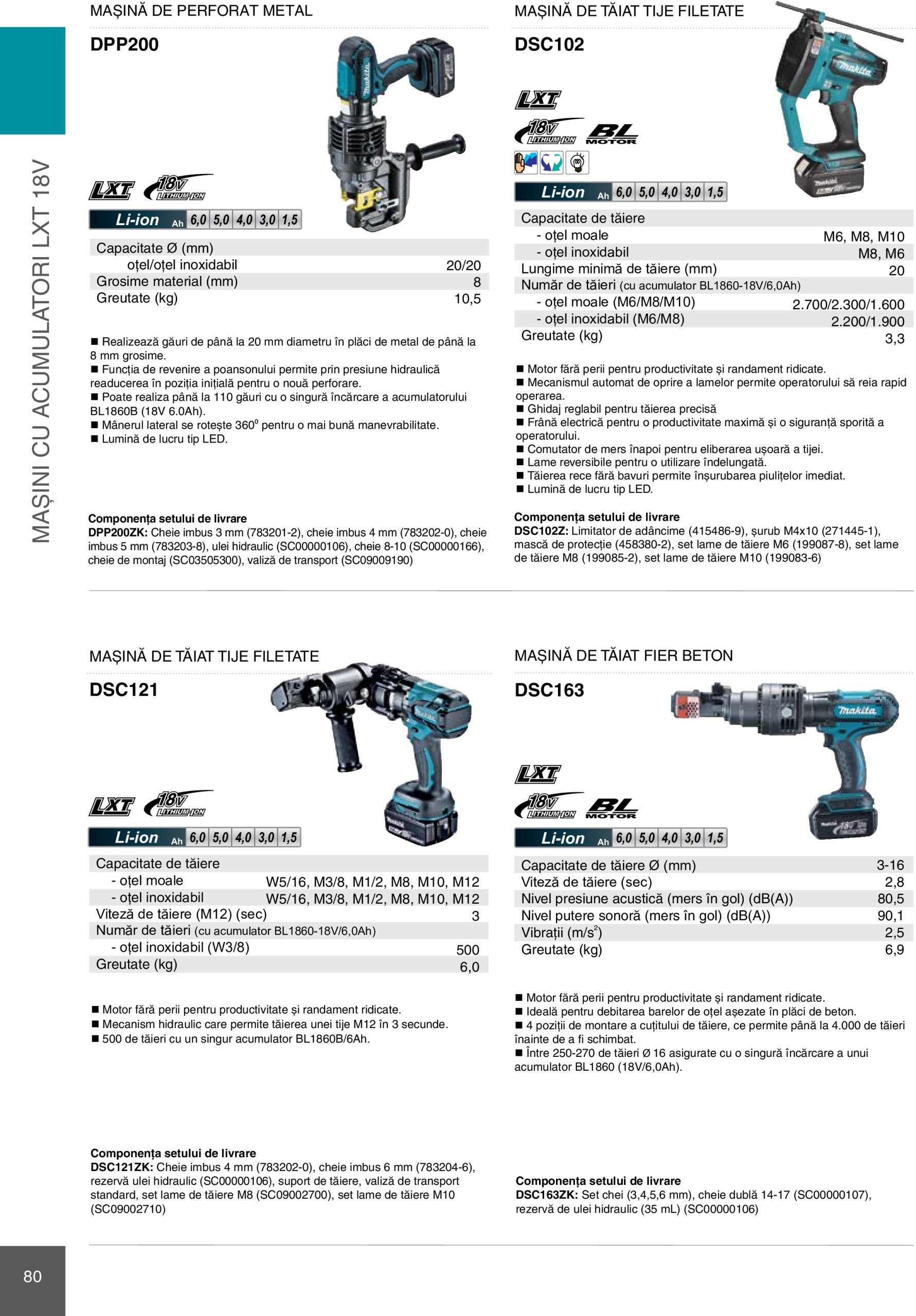 makita - Catalog Makita - Catalog Mașini Profesionale 2025 valabil din 01.01. - 31.12. - page: 80 makita - Catalog Makita - Catalog Mașini Profesionale 2025 valabil din 01.01. - 31.12. - page: 80