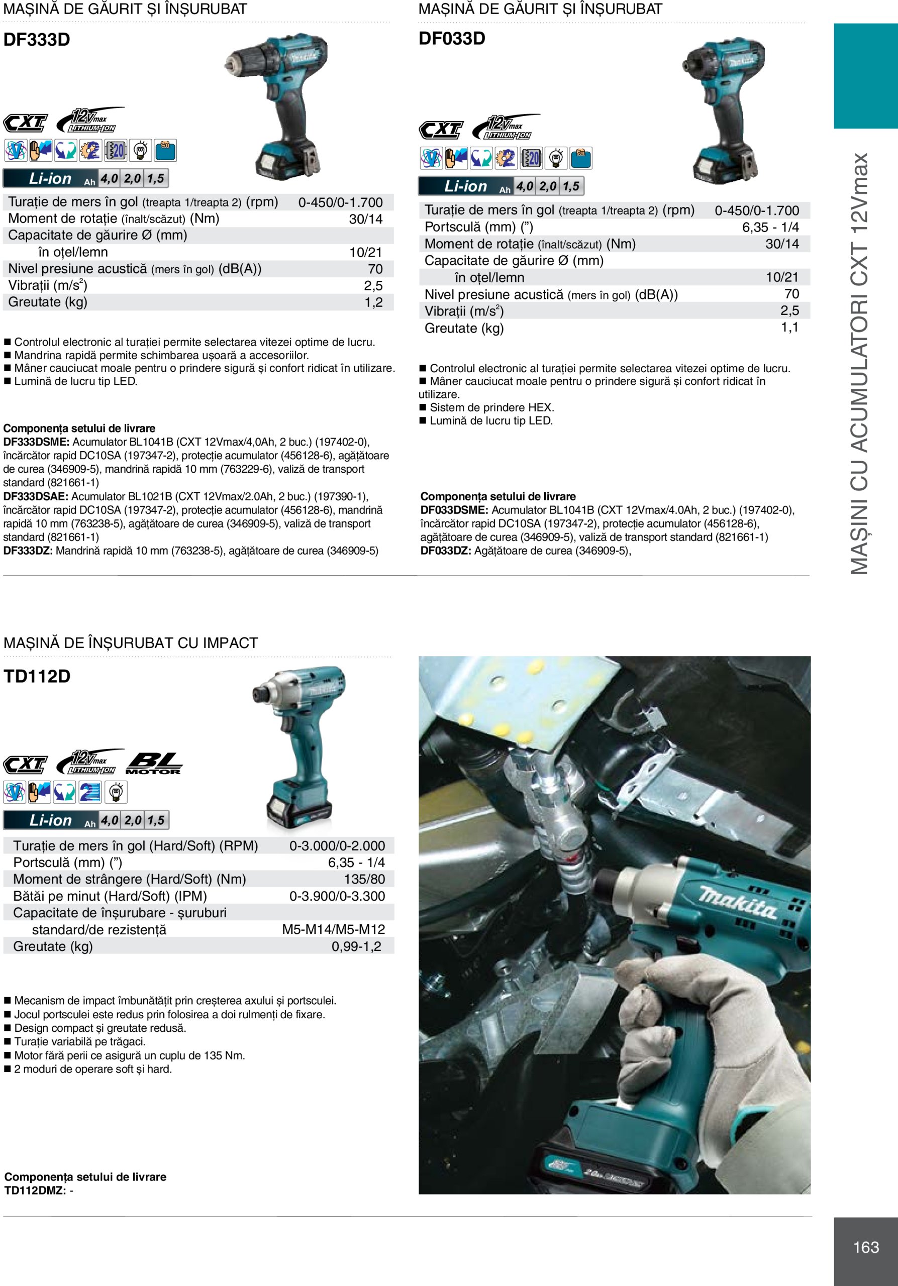makita - Catalog Makita - Catalog Mașini Profesionale 2025 valabil din 01.01. - 31.12. - page: 163 makita - Catalog Makita - Catalog Mașini Profesionale 2025 valabil din 01.01. - 31.12. - page: 163