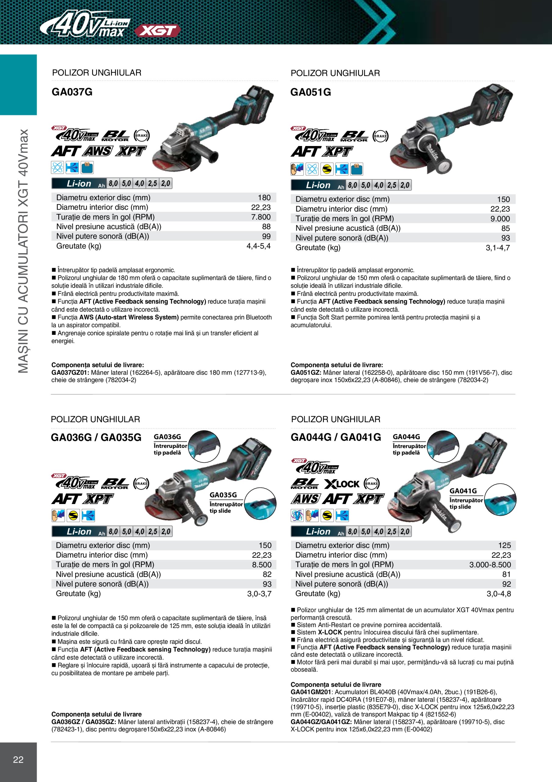 makita - Catalog Makita - Catalog Mașini Profesionale 2025 valabil din 01.01. - 31.12. - page: 22 makita - Catalog Makita - Catalog Mașini Profesionale 2025 valabil din 01.01. - 31.12. - page: 22