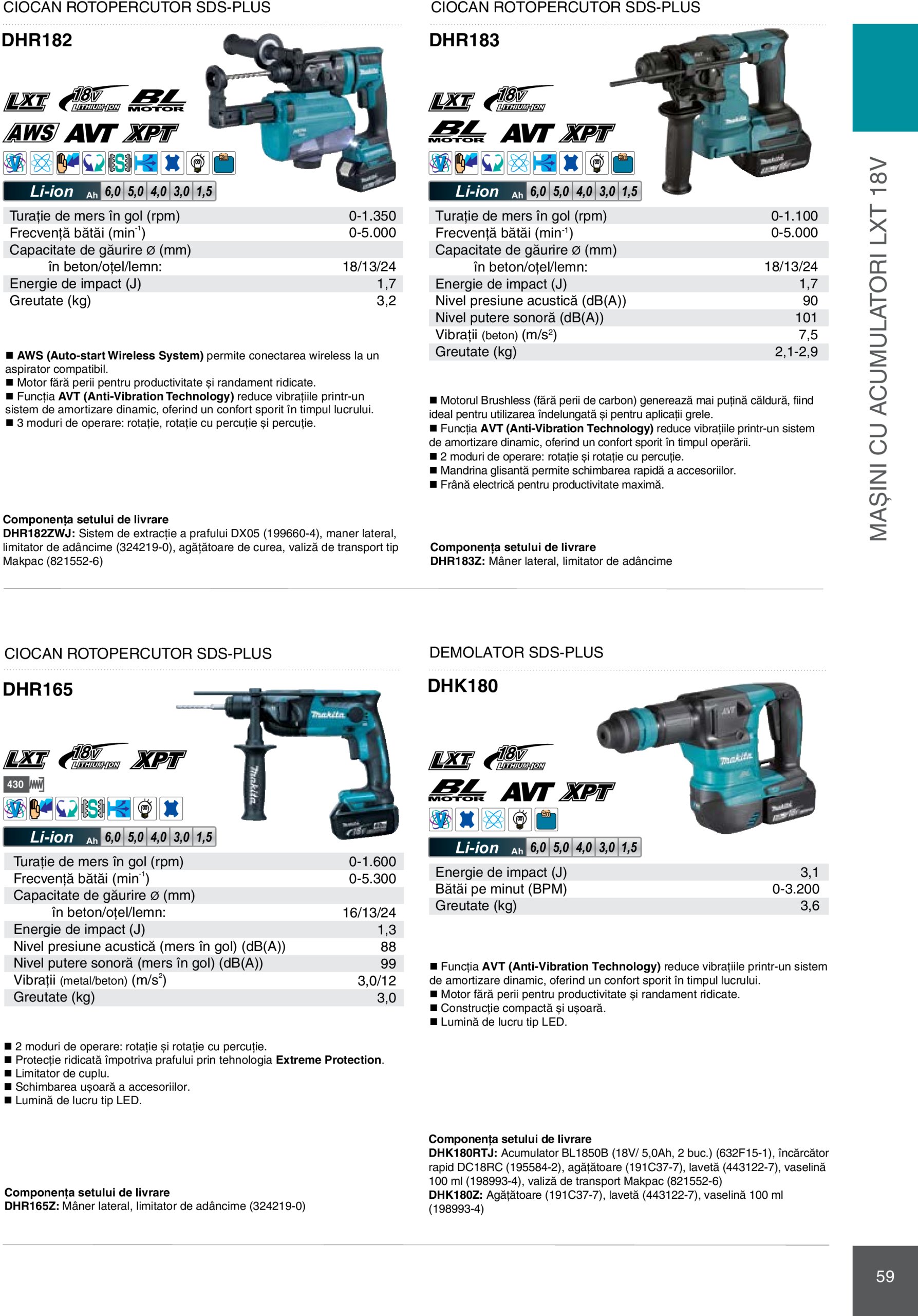 makita - Catalog Makita - Catalog Mașini Profesionale 2025 valabil din 01.01. - 31.12. - page: 59 makita - Catalog Makita - Catalog Mașini Profesionale 2025 valabil din 01.01. - 31.12. - page: 59