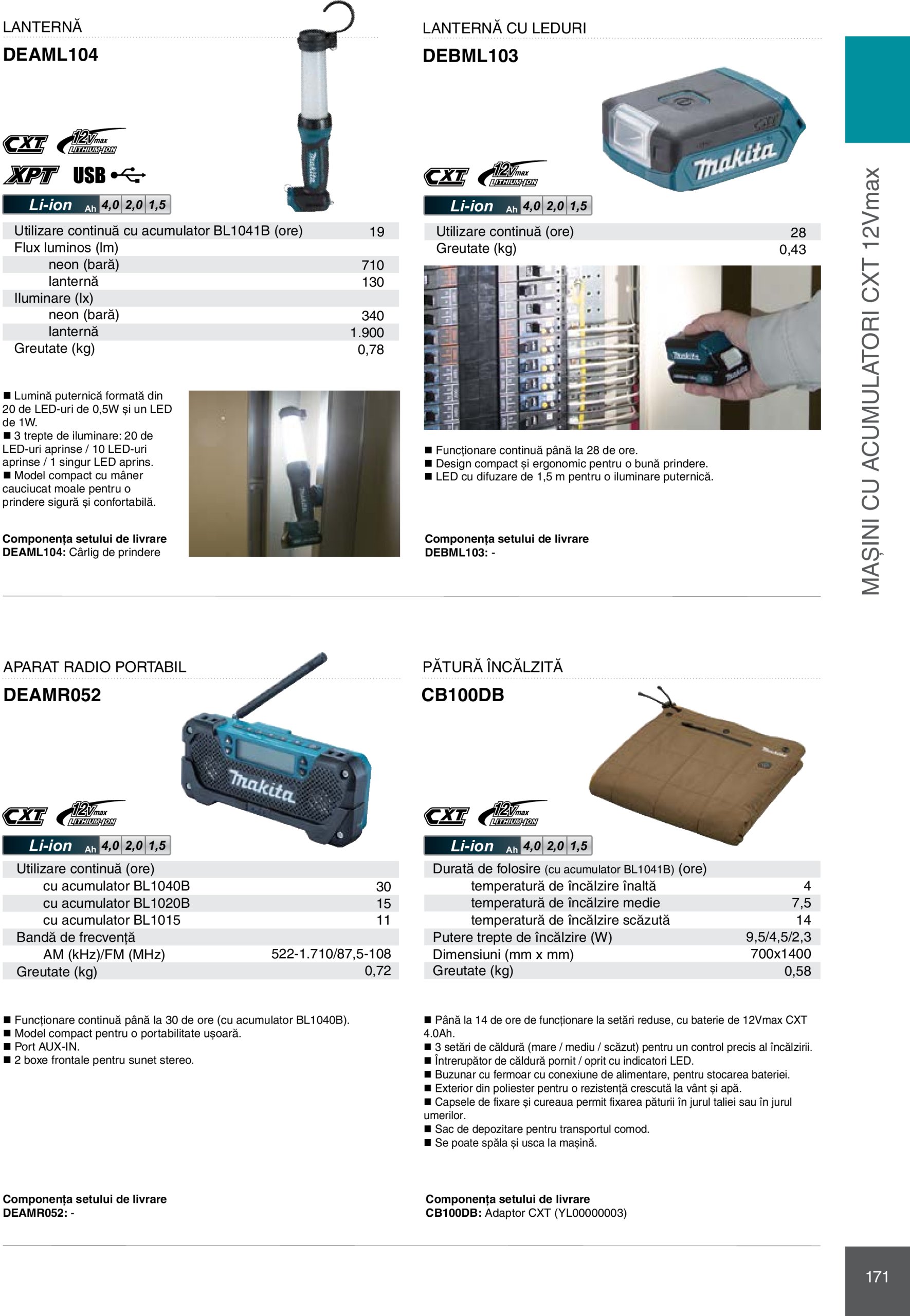 makita - Catalog Makita - Catalog Mașini Profesionale 2025 valabil din 01.01. - 31.12. - page: 171 makita - Catalog Makita - Catalog Mașini Profesionale 2025 valabil din 01.01. - 31.12. - page: 171