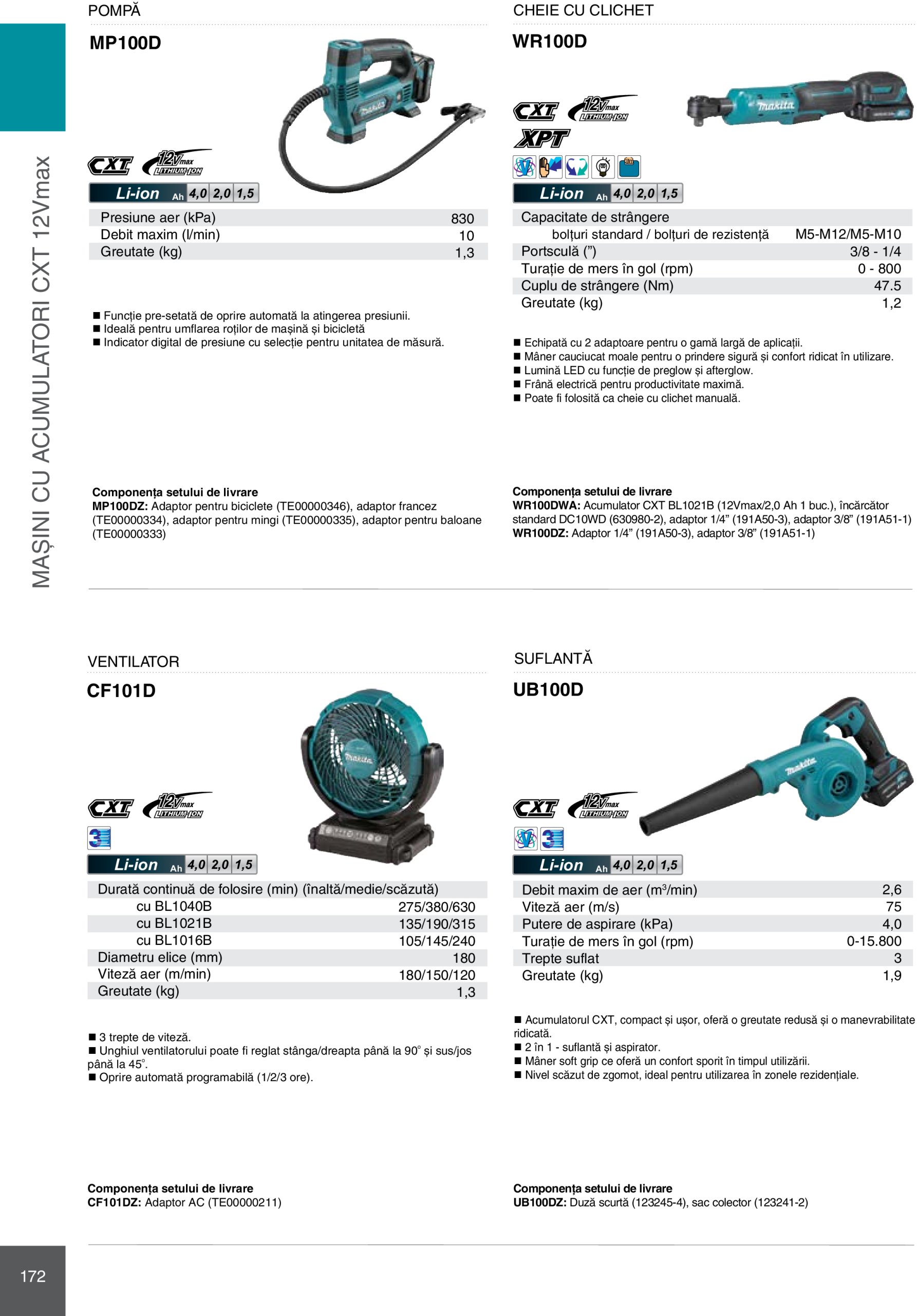 makita - Catalog Makita - Catalog Mașini Profesionale 2025 valabil din 01.01. - 31.12. - page: 172 makita - Catalog Makita - Catalog Mașini Profesionale 2025 valabil din 01.01. - 31.12. - page: 172