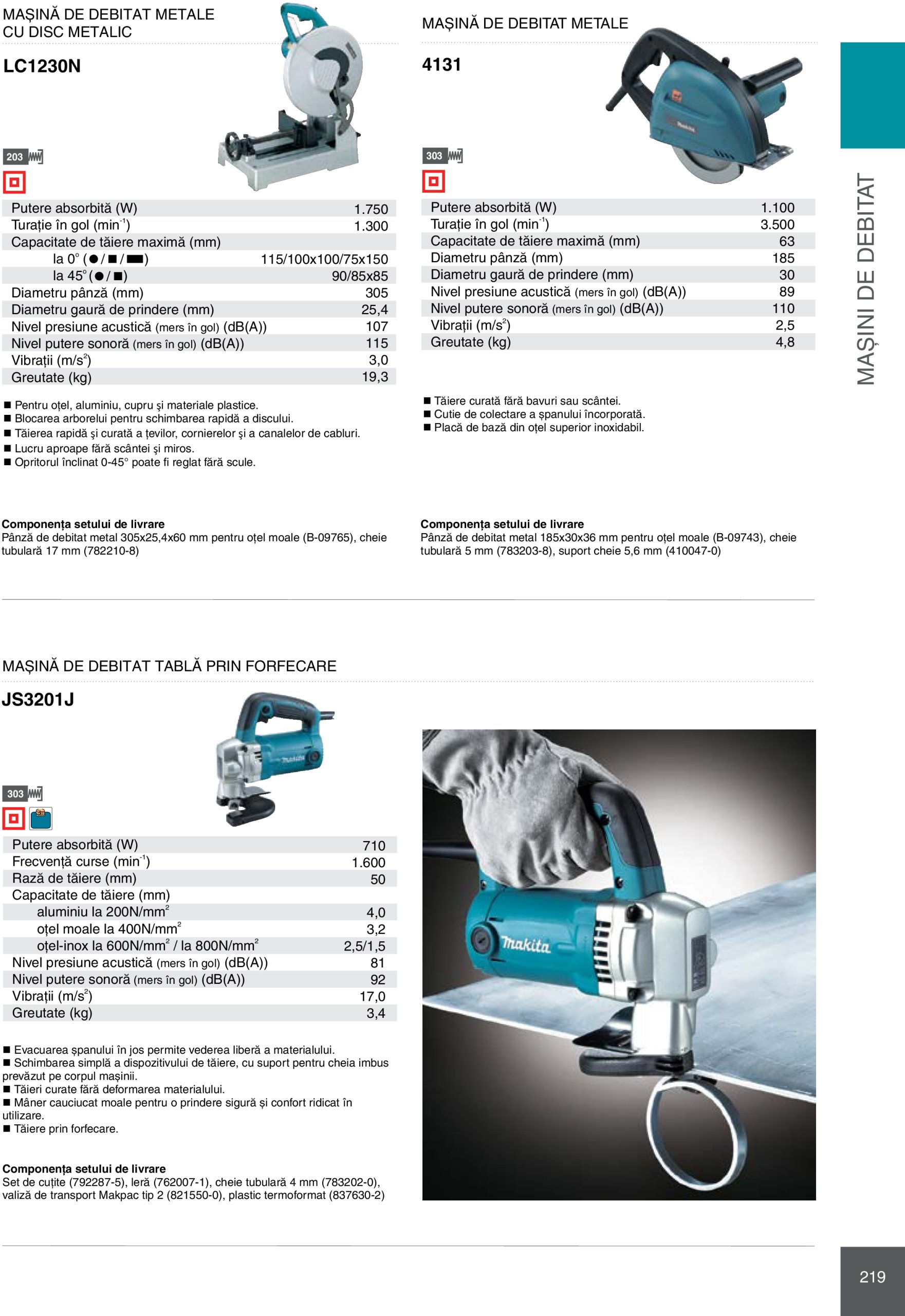 makita - Catalog Makita - Catalog Mașini Profesionale 2025 valabil din 01.01. - 31.12. - page: 219 makita - Catalog Makita - Catalog Mașini Profesionale 2025 valabil din 01.01. - 31.12. - page: 219