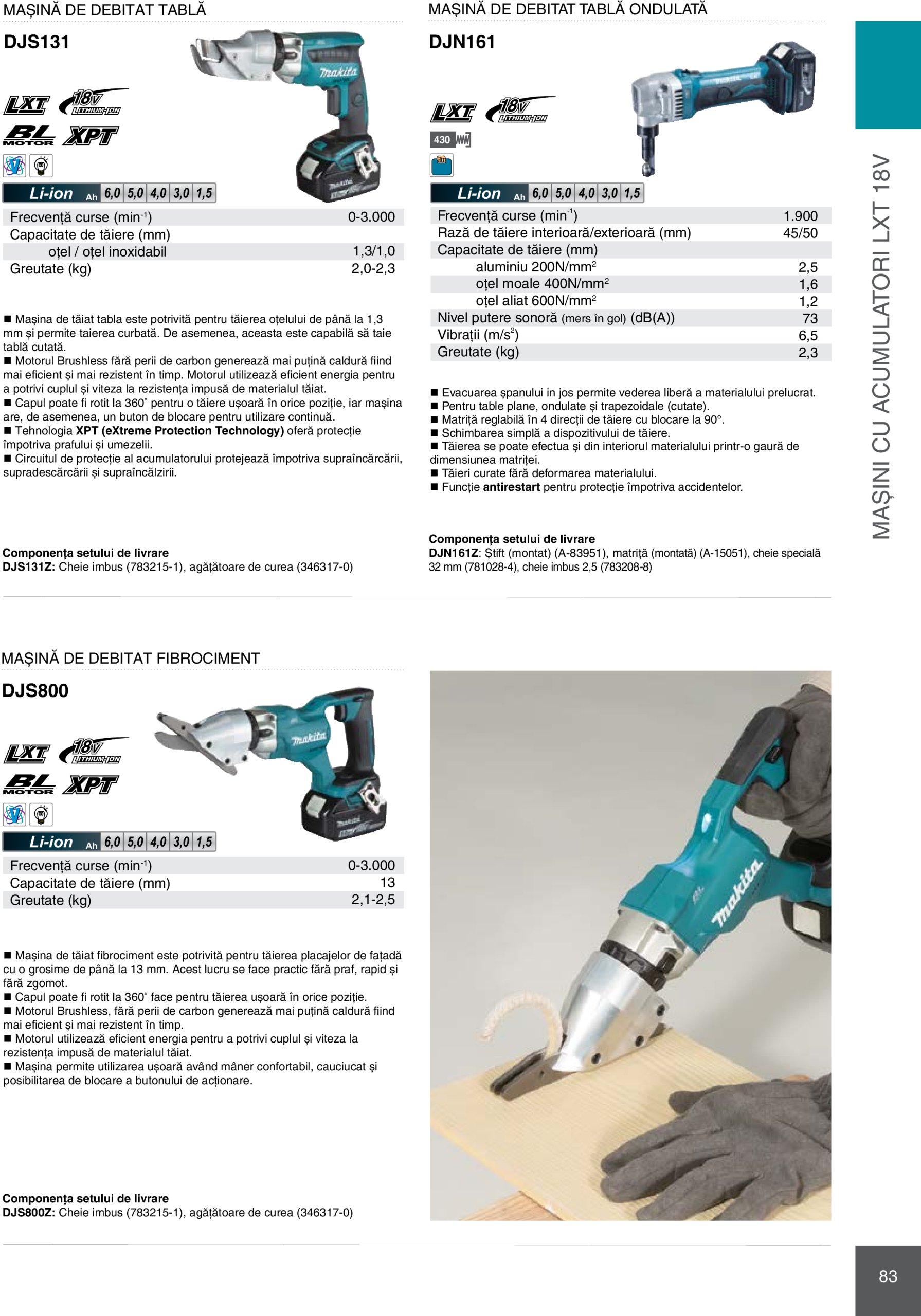 makita - Catalog Makita - Catalog Mașini Profesionale 2025 valabil din 01.01. - 31.12. - page: 83 makita - Catalog Makita - Catalog Mașini Profesionale 2025 valabil din 01.01. - 31.12. - page: 83