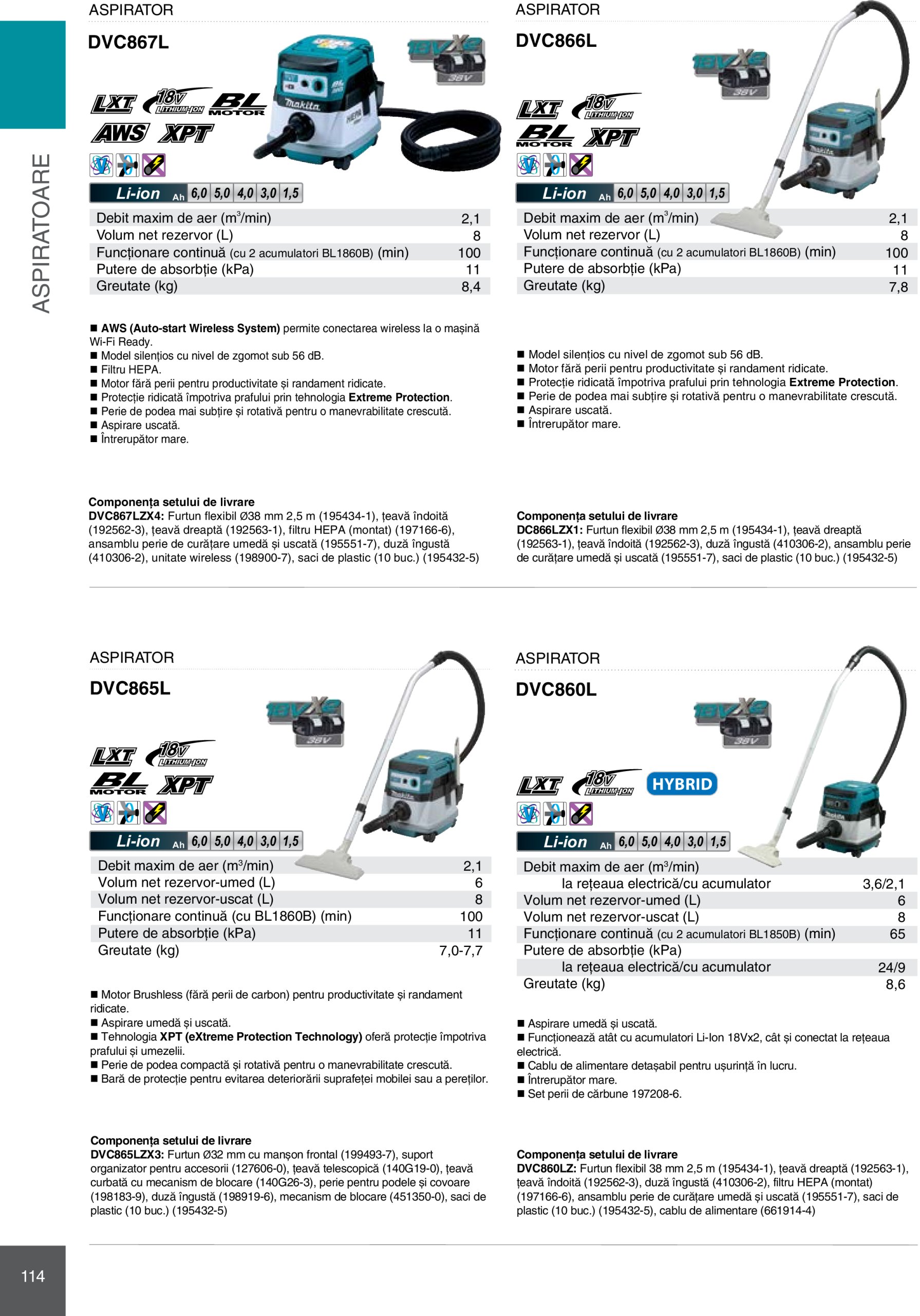 makita - Catalog Makita - Catalog Mașini Profesionale 2025 valabil din 01.01. - 31.12. - page: 114 makita - Catalog Makita - Catalog Mașini Profesionale 2025 valabil din 01.01. - 31.12. - page: 114