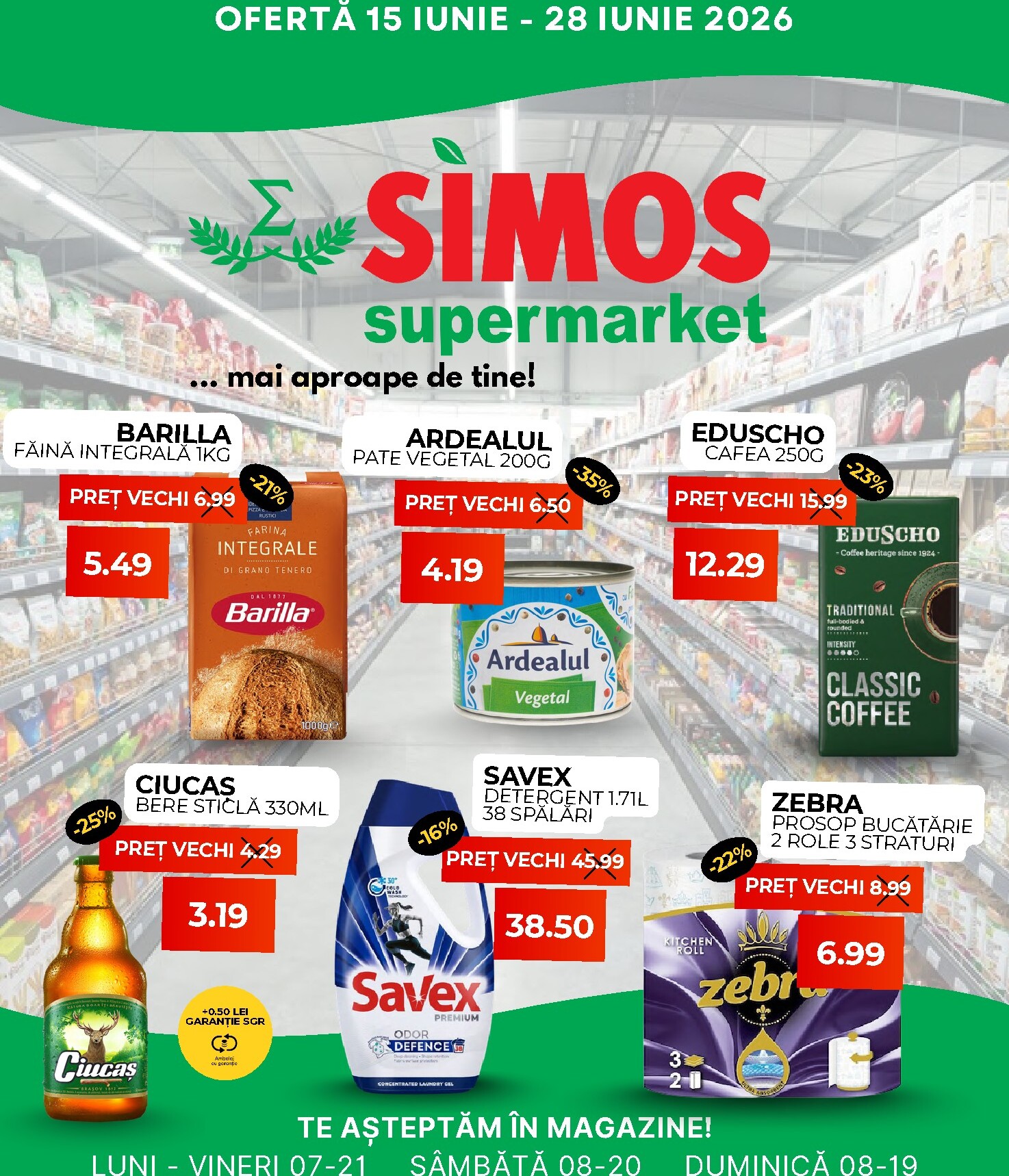 simos - Brosura Simos valabilă de la luni 15.06.2026 până la duminică 28.06.2026