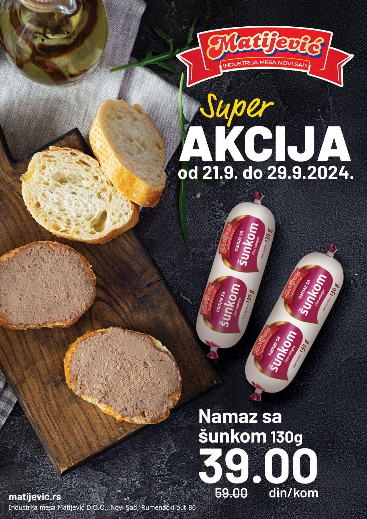 matijevic - Matijevic katalog - najnovije akcije 21.09.2024 - 29.09.2024