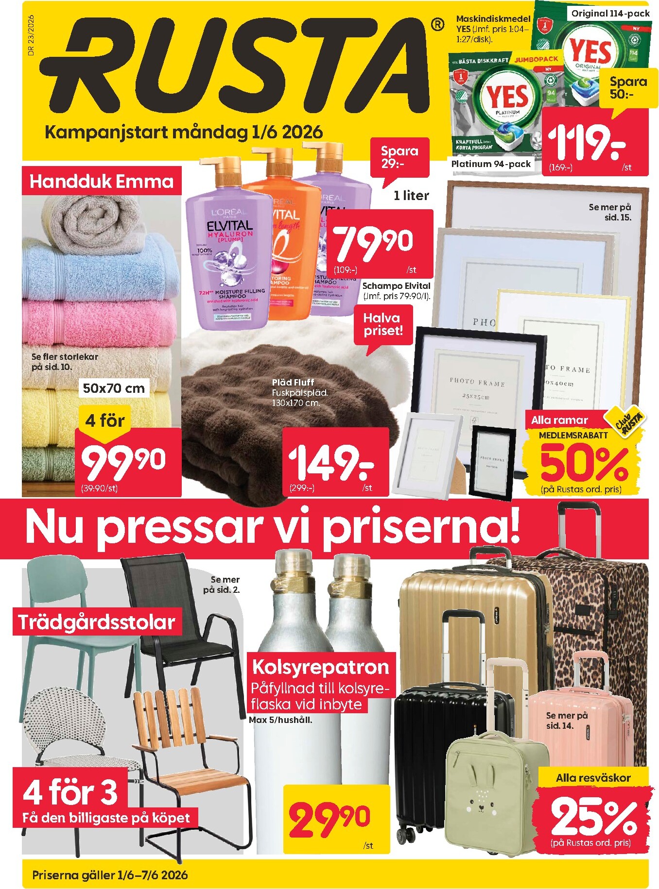 rusta - Aktuellt Rusta reklamblad från måndag, 01/06/2026 till söndag, 07/06/2026 - page: 1