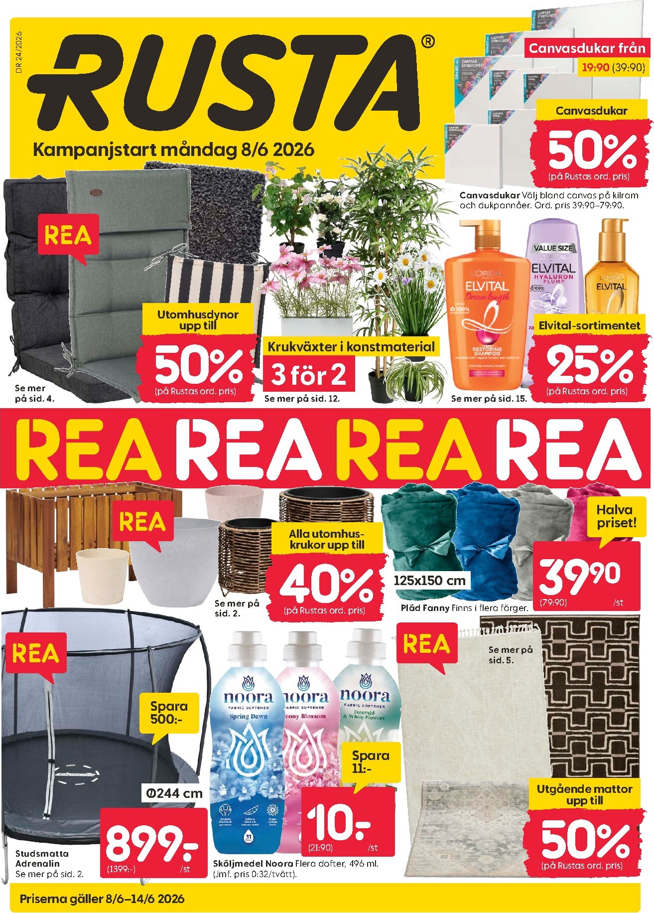 rusta - Aktuellt Rusta reklamblad från måndag, 08/06/2026 till söndag, 14/06/2026