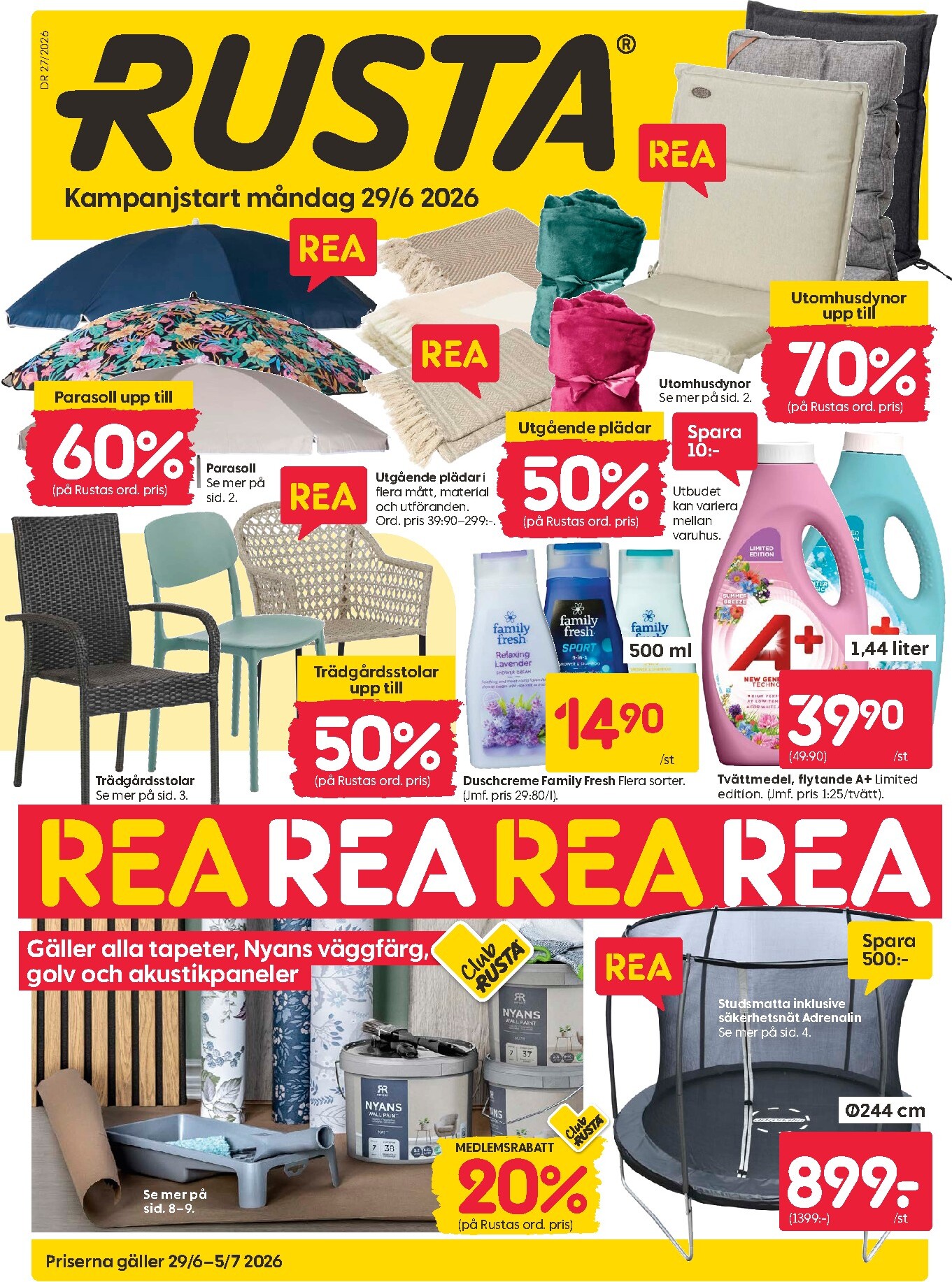 rusta - Aktuellt Rusta reklamblad från måndag, 29/06/2026 till söndag, 05/07/2026