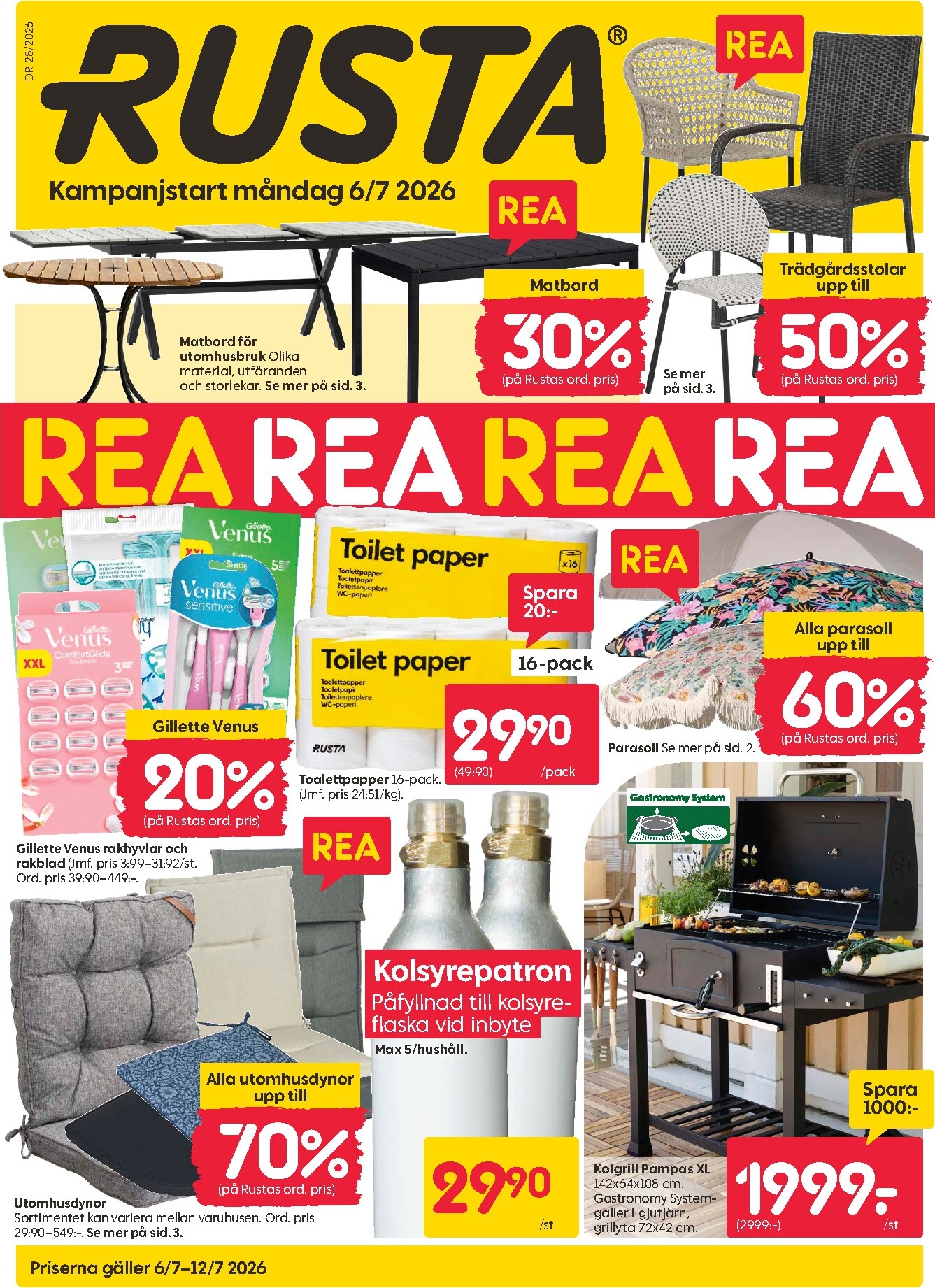 rusta - Aktuellt Rusta reklamblad från måndag, 06/07/2026 till fredag, 31/07/2026