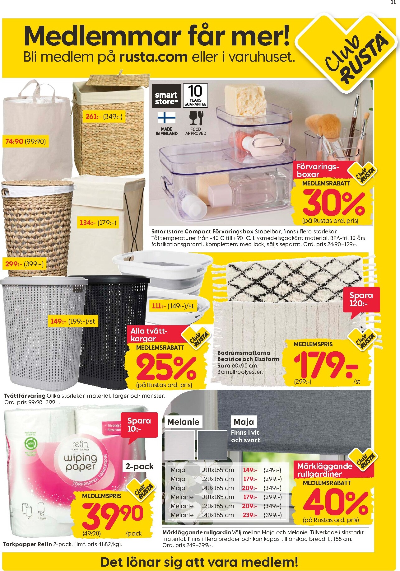 rusta - Aktuellt Rusta reklamblad från måndag, 13/07/2026 till fredag, 31/07/2026 - page: 11