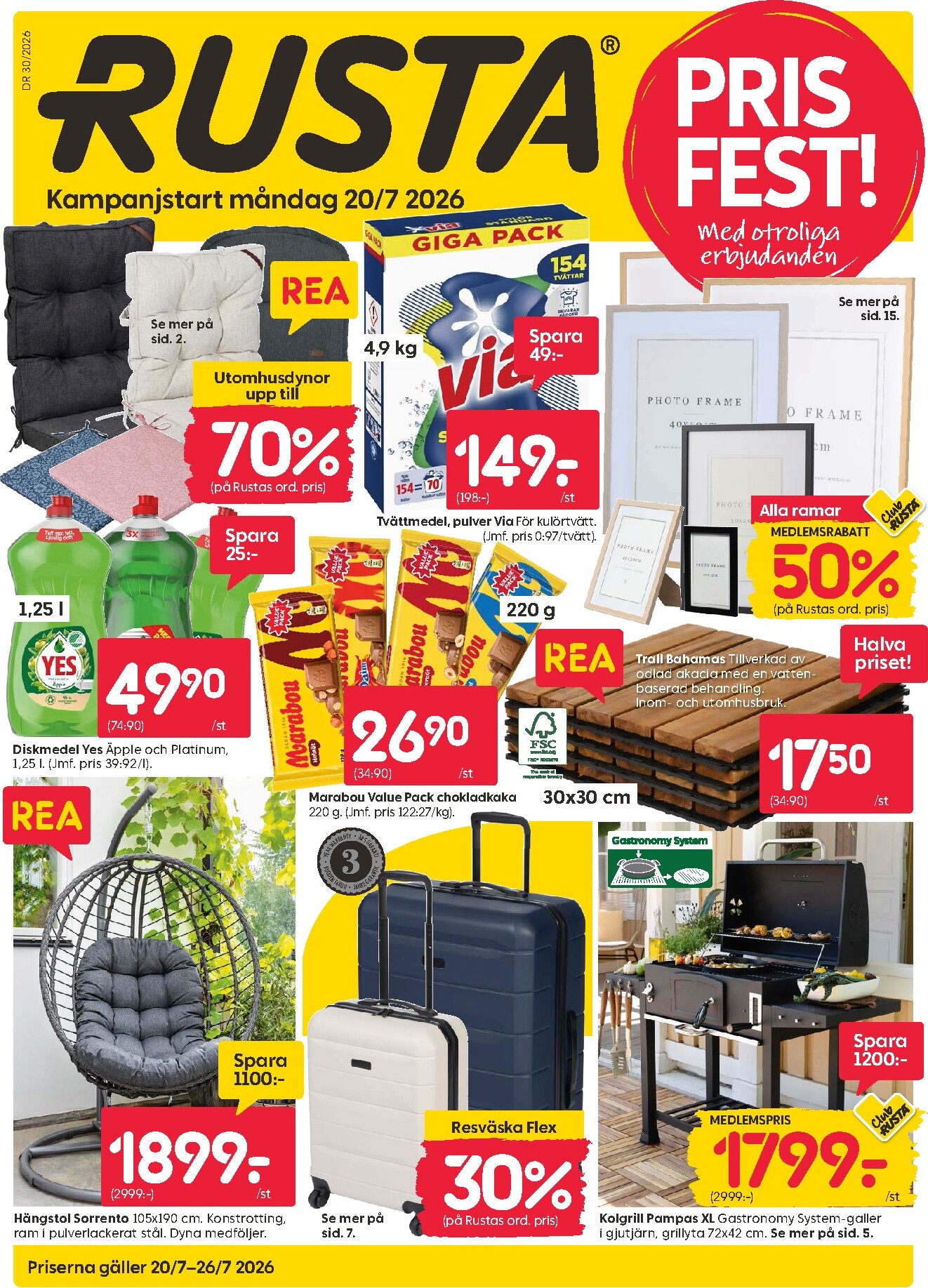 rusta - Aktuellt Rusta reklamblad från måndag, 20/07/2026 till fredag, 31/07/2026