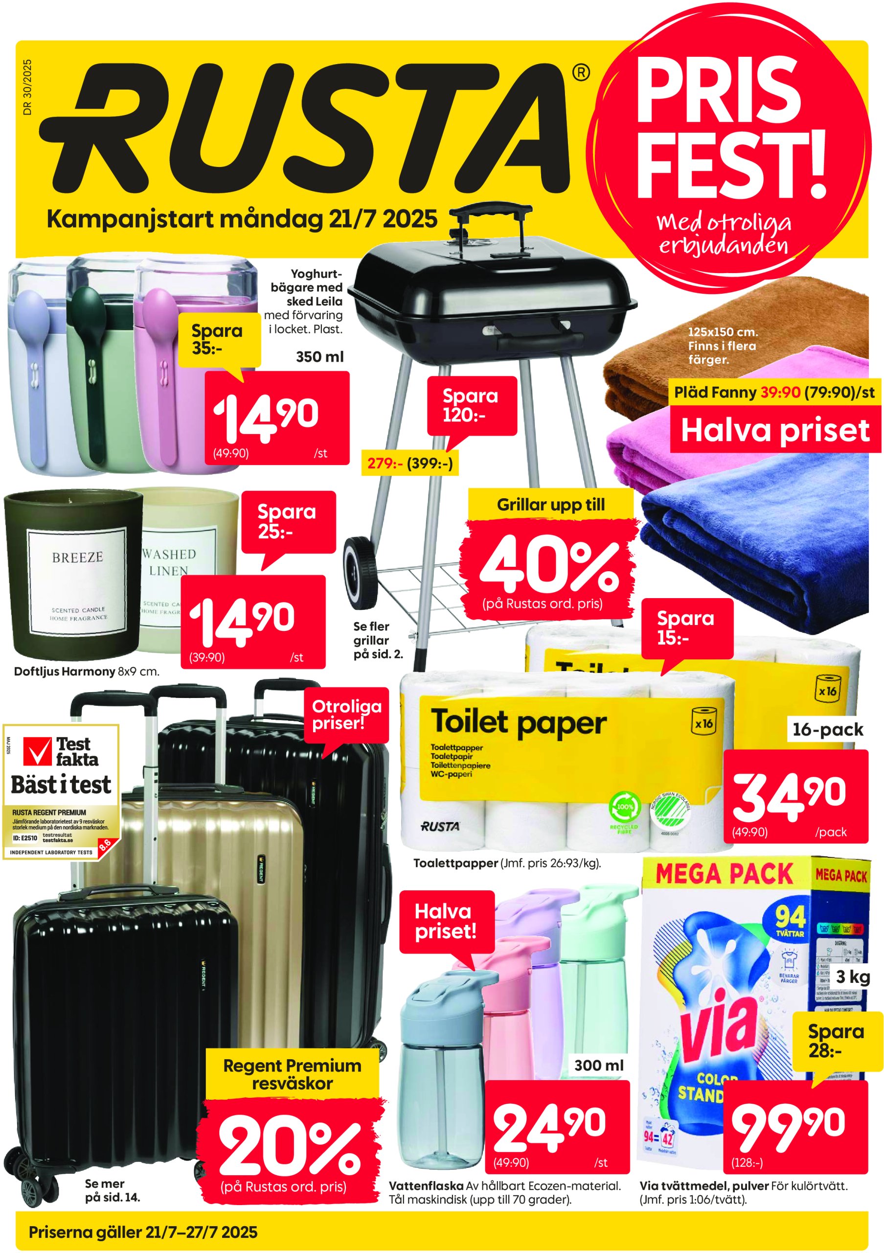 rusta - Rusta-reklambladet giltigt från 21/07 - 27/07 - page: 1