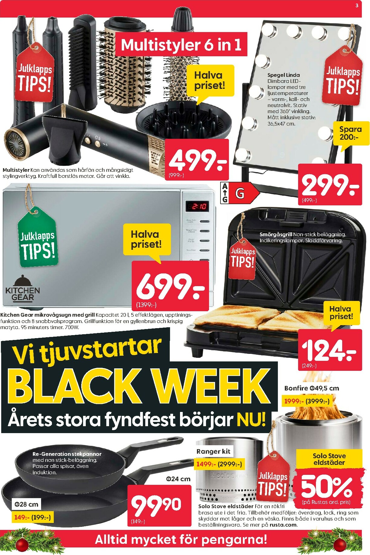 rusta - Rusta - Black Week-reklambladet giltigt från 17/11 - 23/11 - page: 3