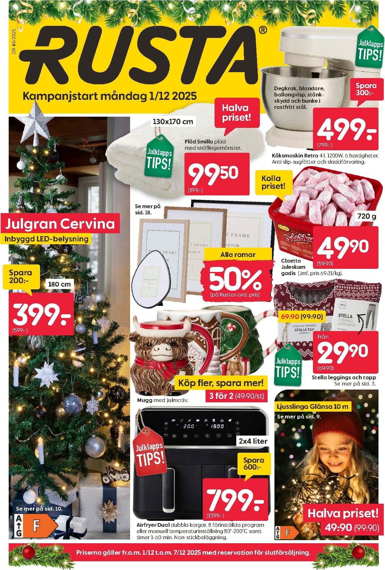 rusta - Rusta-reklambladet giltigt från 01/12 - 07/12