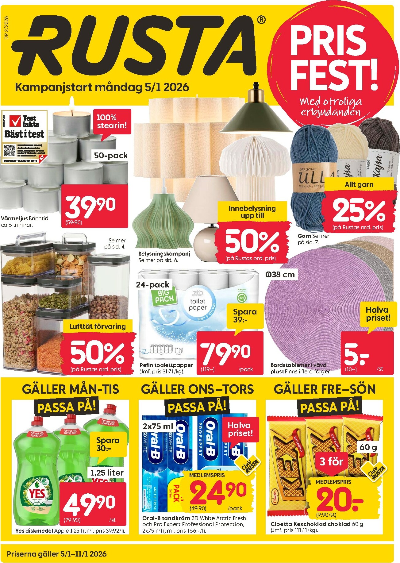 rusta - Rusta-reklambladet giltigt från 05/01 - 11/01