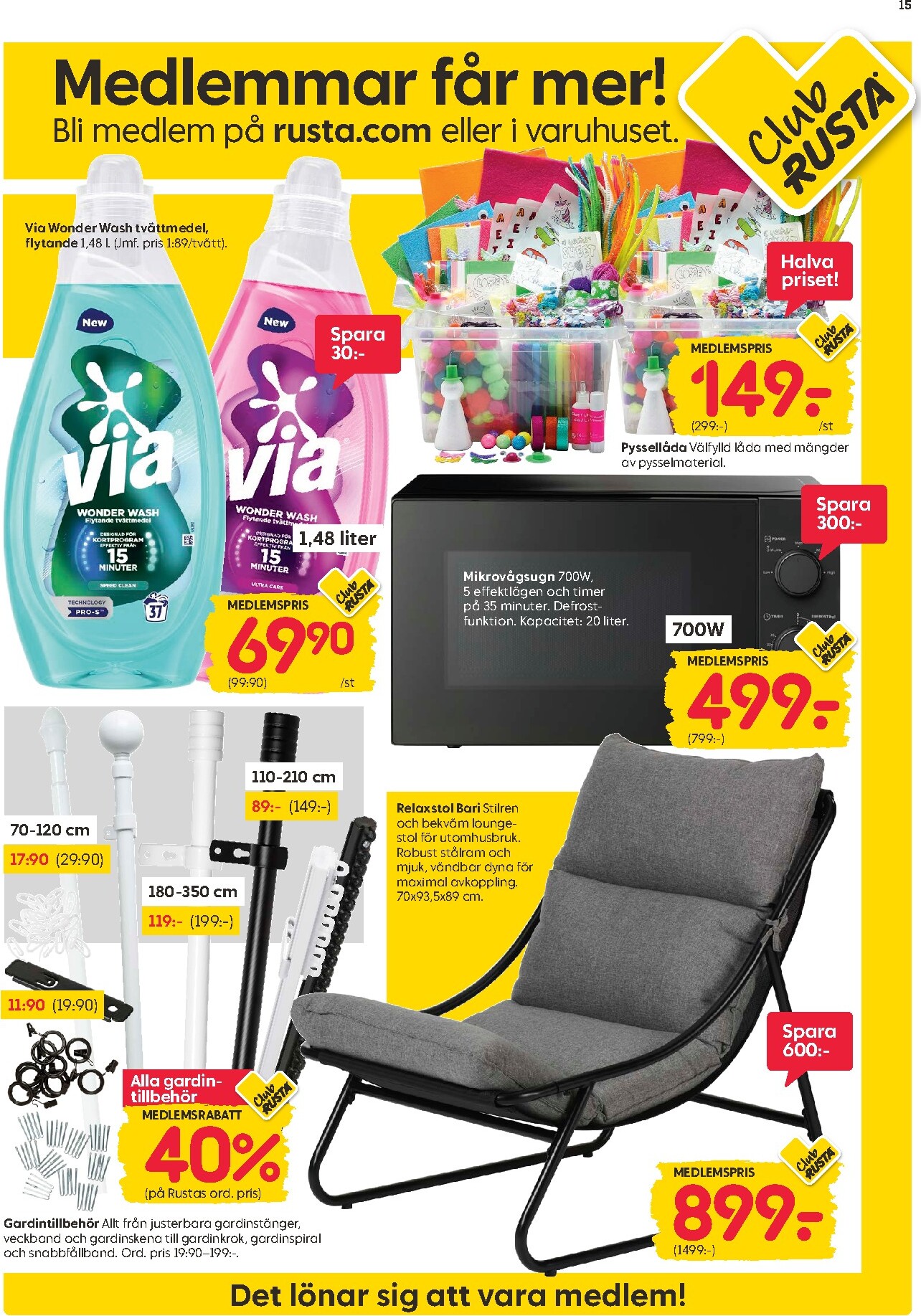 rusta - Rusta-reklambladet giltigt från 07/04/2026 - 12/04/2026 - page: 15