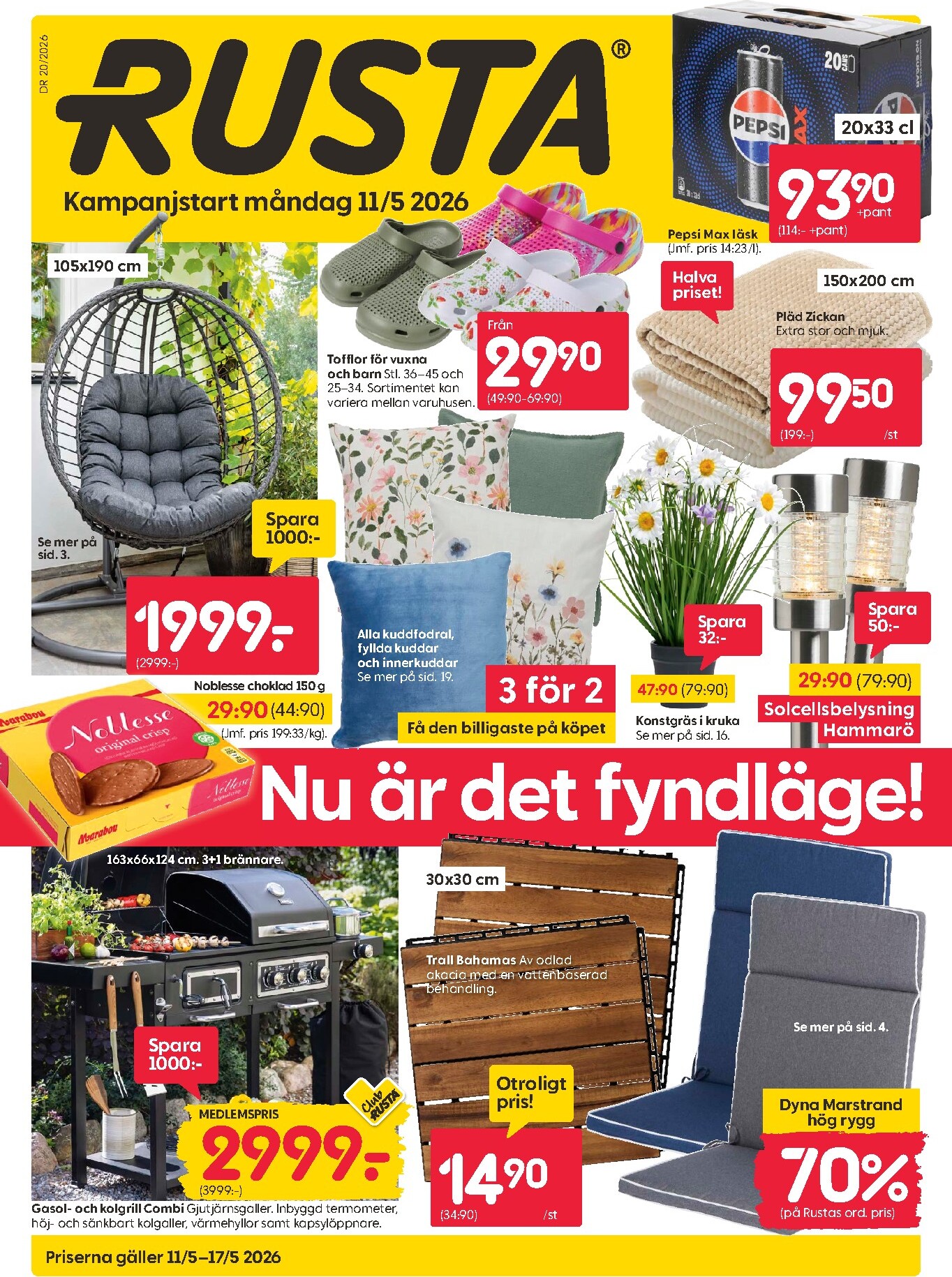 rusta - Aktuellt Rusta reklamblad giltigt från måndag 11/05/2026 till söndag 17/05/2026