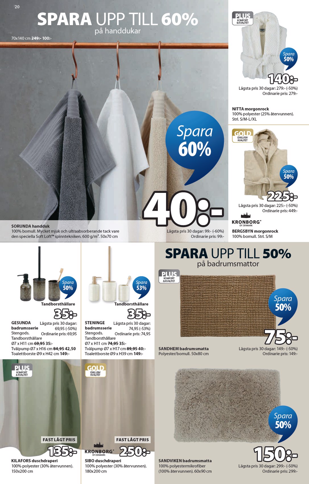 jysk - Aktuellt JYSK reklamblad från måndag, 01/06/2026 till söndag, 28/06/2026 - page: 20