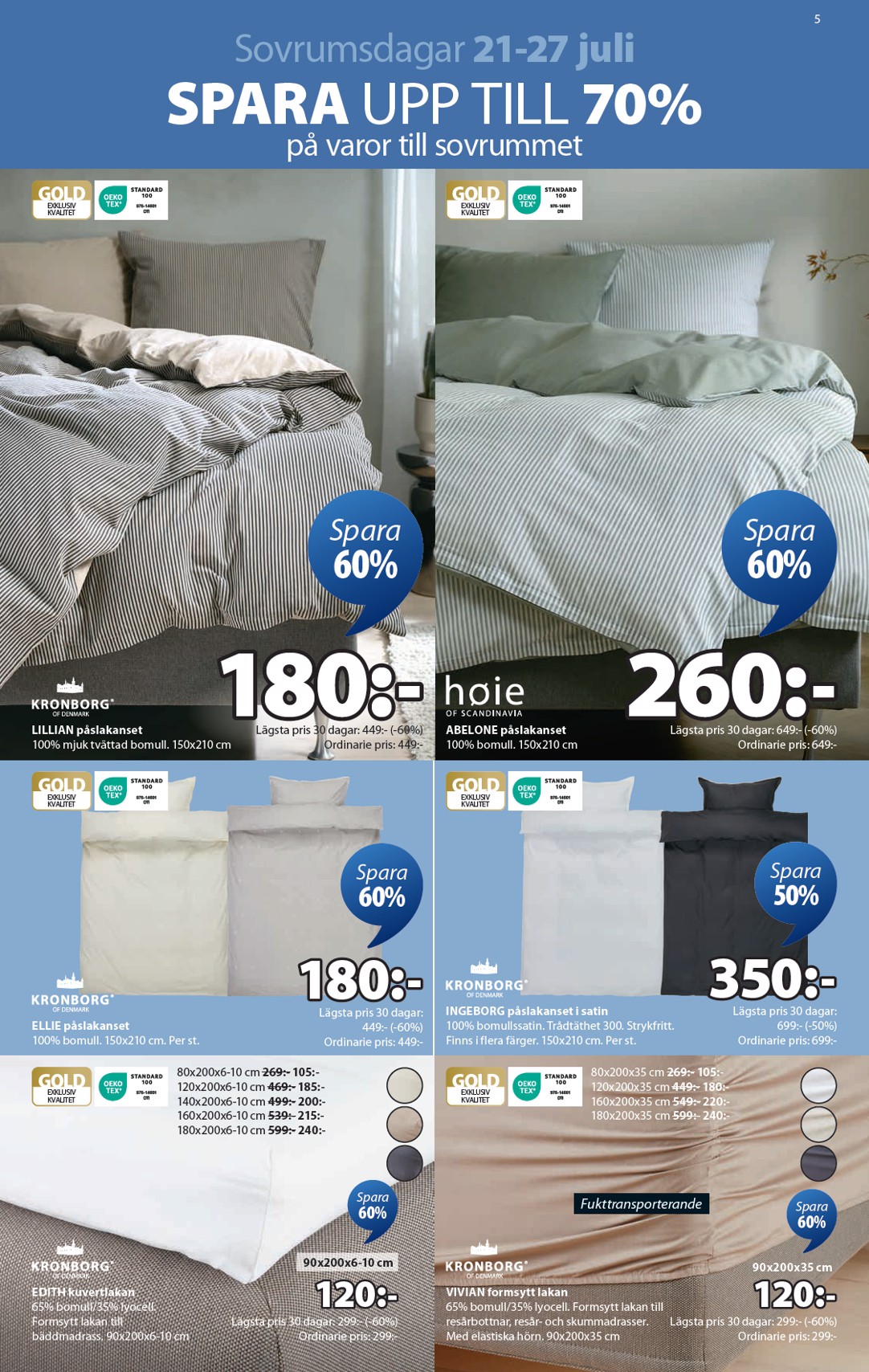 jysk - JYSK-reklambladet giltigt från 21/07 - 27/07 - page: 5