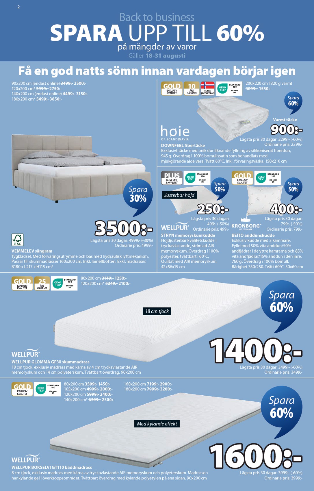 jysk - JYSK-reklambladet giltigt från 18/08 - 31/08 - page: 2